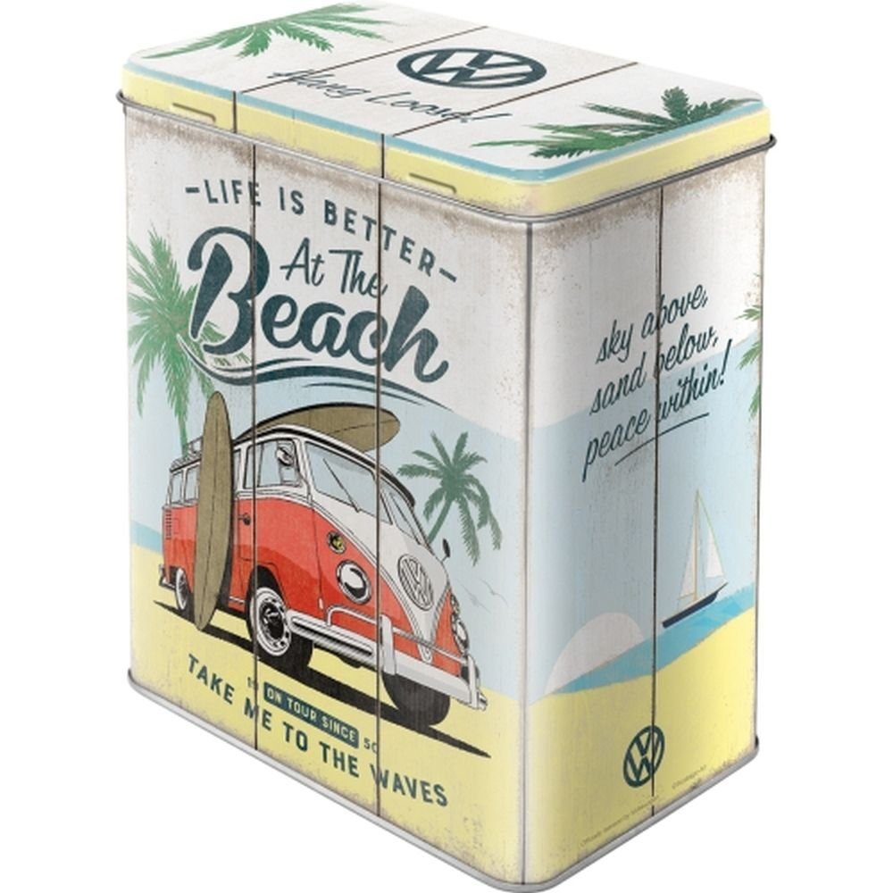 Vorratsdose Blechdose / Kaffeedose - VW Bulli - Beach