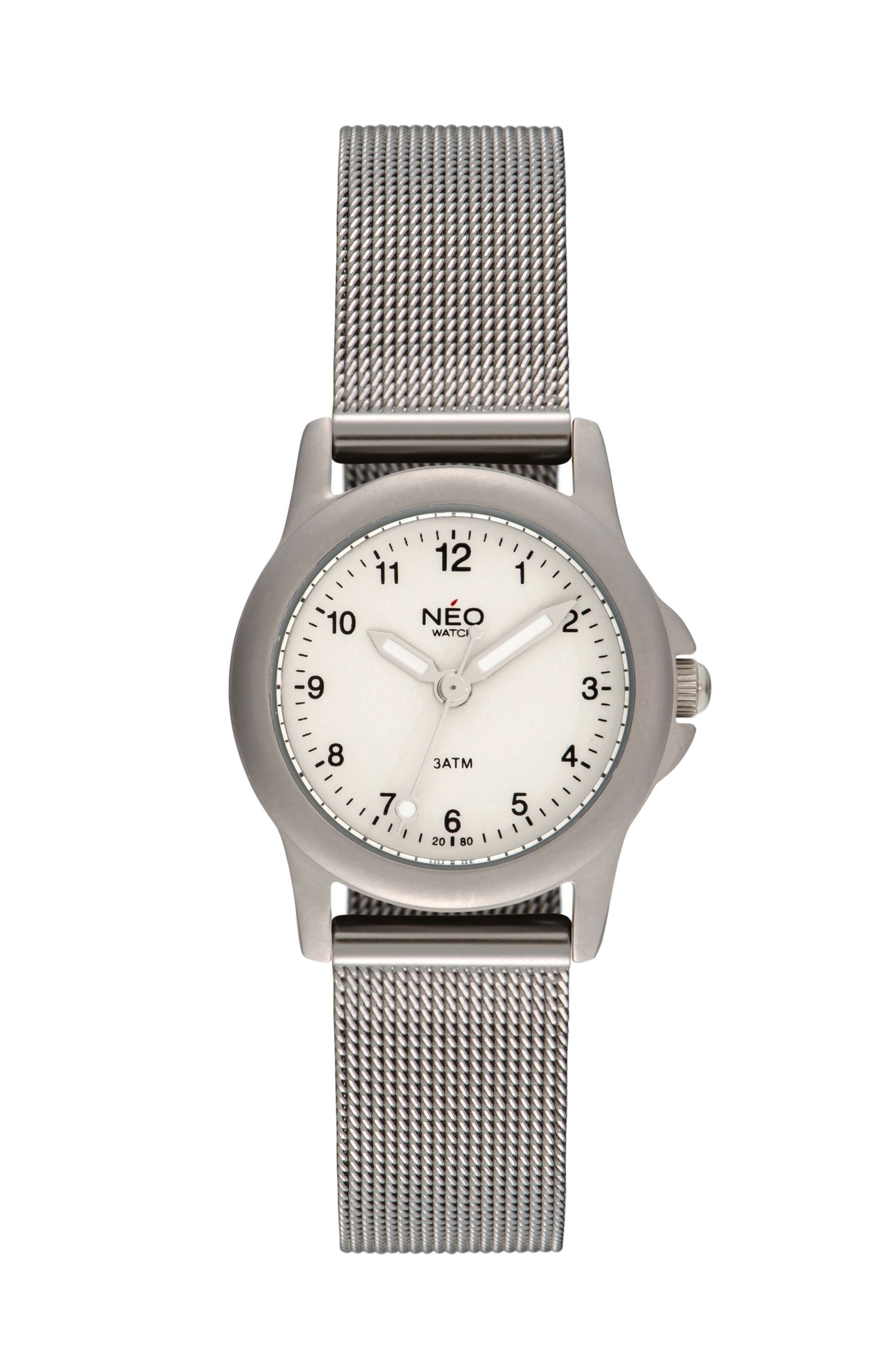 Neo Watch Quarzuhr Damenuhr Uhr Edelstahl Silber N5-012