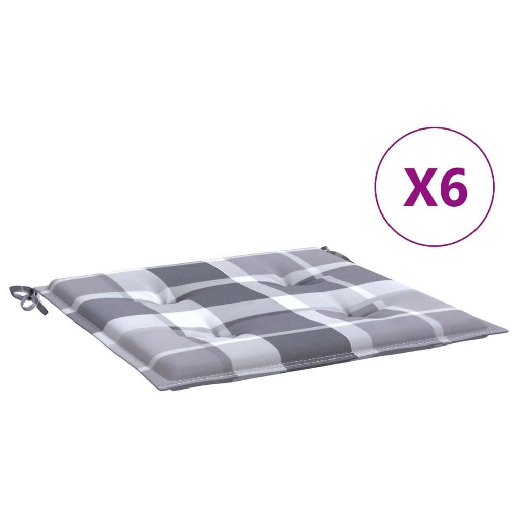 vidaXL Sitzauflage Gartenstuhl-Kissen 6 Stk. Grau günstig online kaufen