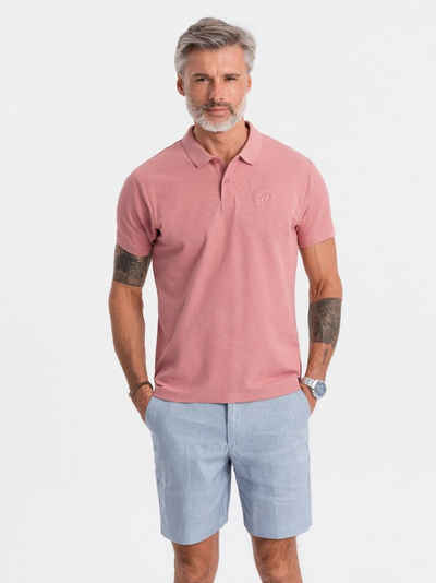 OMBRE Poloshirt Ombre Poloshirt aus Piqué-Strick für Herren - rosa V7 S1374 M