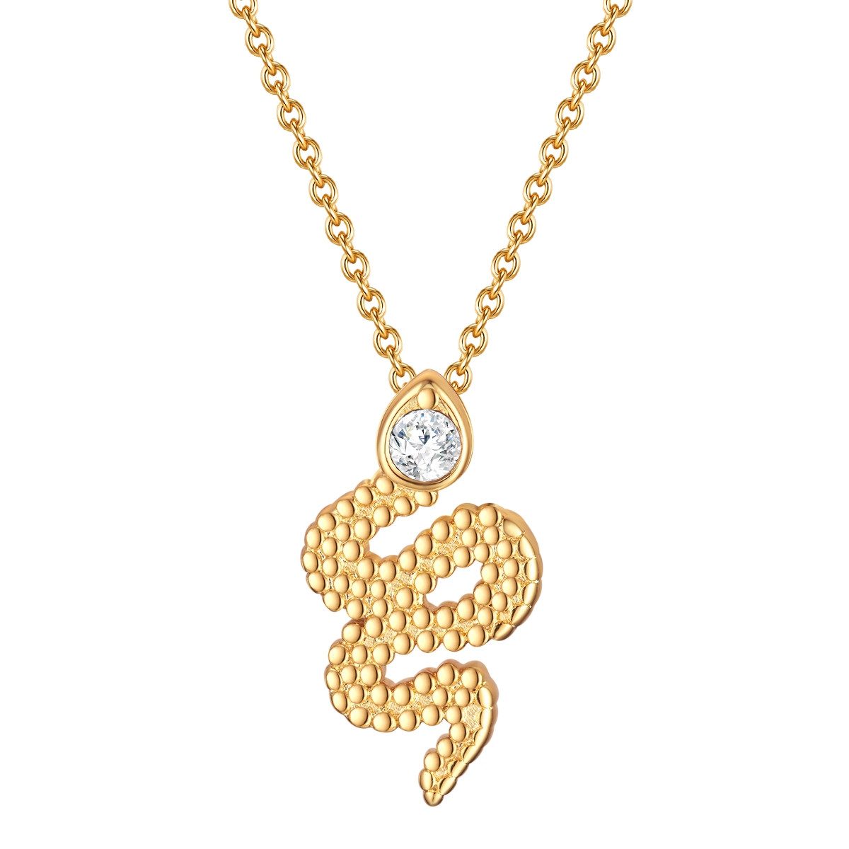 Lulu & Jane Collier Schlange gelbgold, verziert mit Kristallen von Swarovsk günstig online kaufen