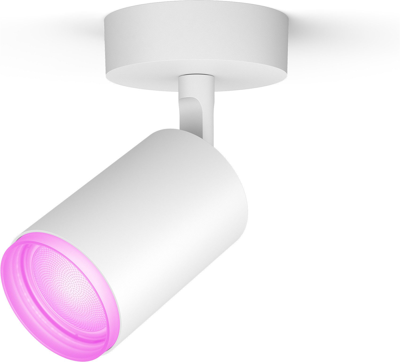 Philips Hue LED Deckenspot White & Color Ambiance Fugato 1er Aufbauspot, Abschaltautomatik, Bluetooth, CCT - über Fernbedienung, Dimmfunktion, Einschlafhilfe, Farbsteuerung, Farbwechsel, Memory, nach Trennung vom Netz, Nachtlichtfunktion, RGB, Smart Home, Timerfunktion, Weckerfunktion, dimmbar über Fernbedienung, mehrere Helligkeitsstufen, LED wechselbar, Farbwechsler, RGB, warmweiß - kaltweiß, Steuerbar per App und Stimme, Smart Home fähig, Farbfähig und Weißtöne