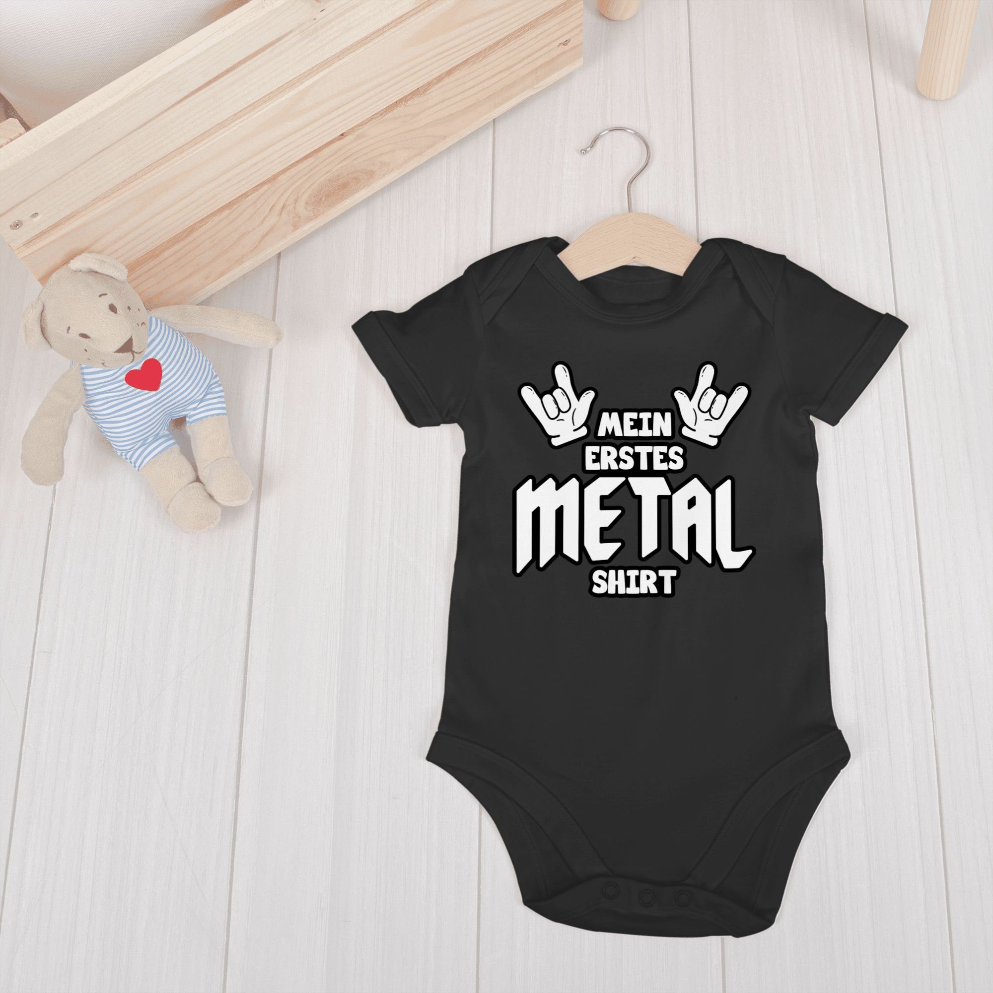 Shirtracer Shirtbody Mein erstes Metal Shirt Comic Sprüche Baby