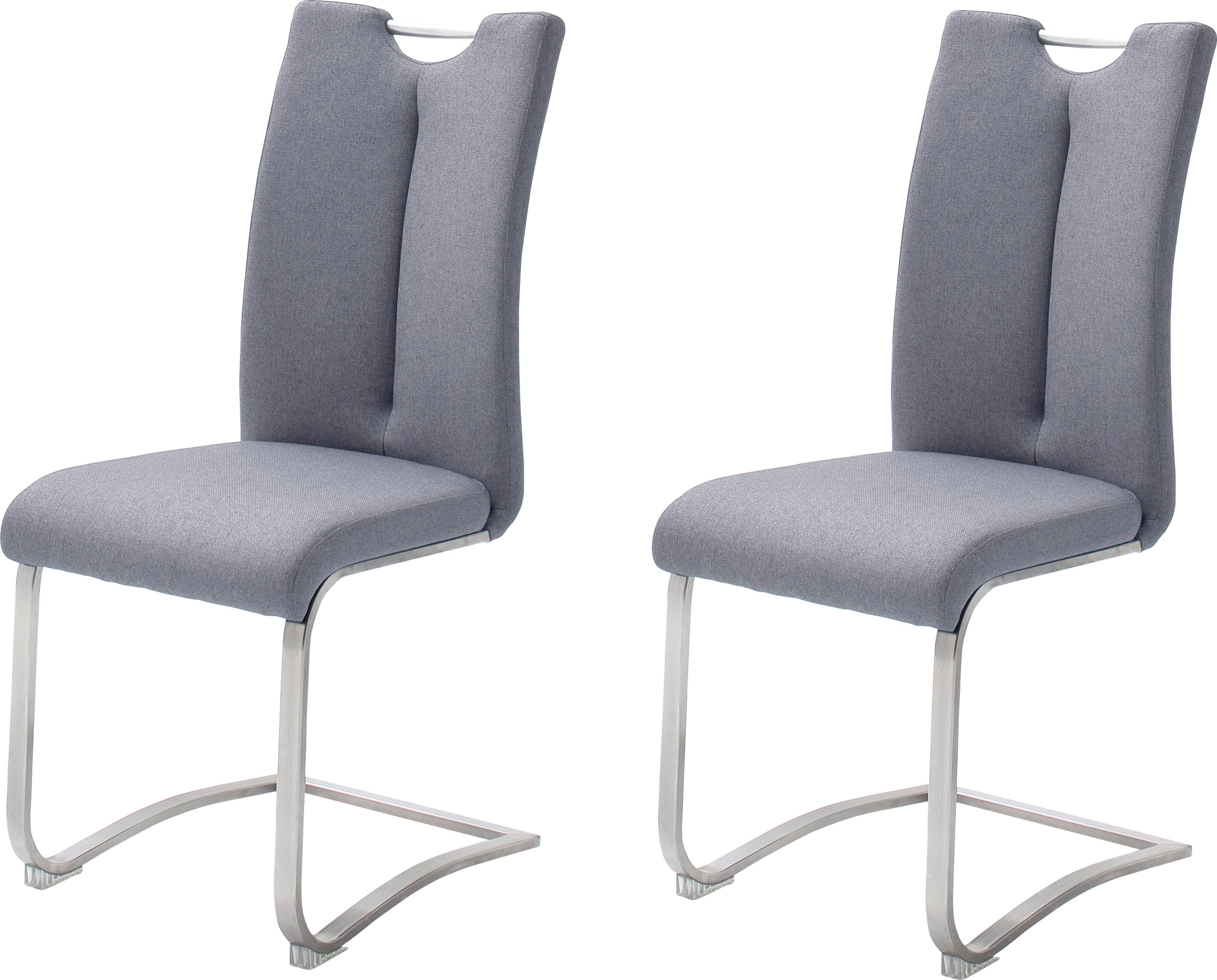 Grau | belastbarkeit Artos St), 140 Griffloch, Raburg 2-er kg Freischwinger MCA (Set, furniture 2 Grau Stuhl Set, XL bis mit