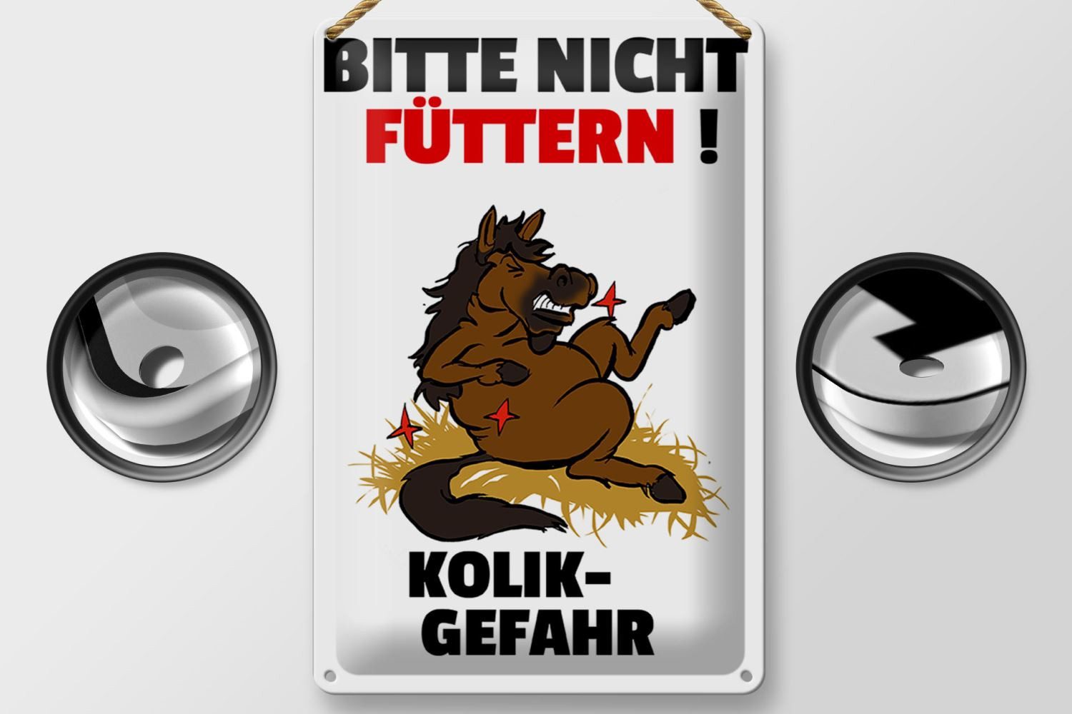 Femer GmbH Metallschild Hinweis 20x30cm bitte nicht füttern Pferd Kolik, (1 günstig online kaufen