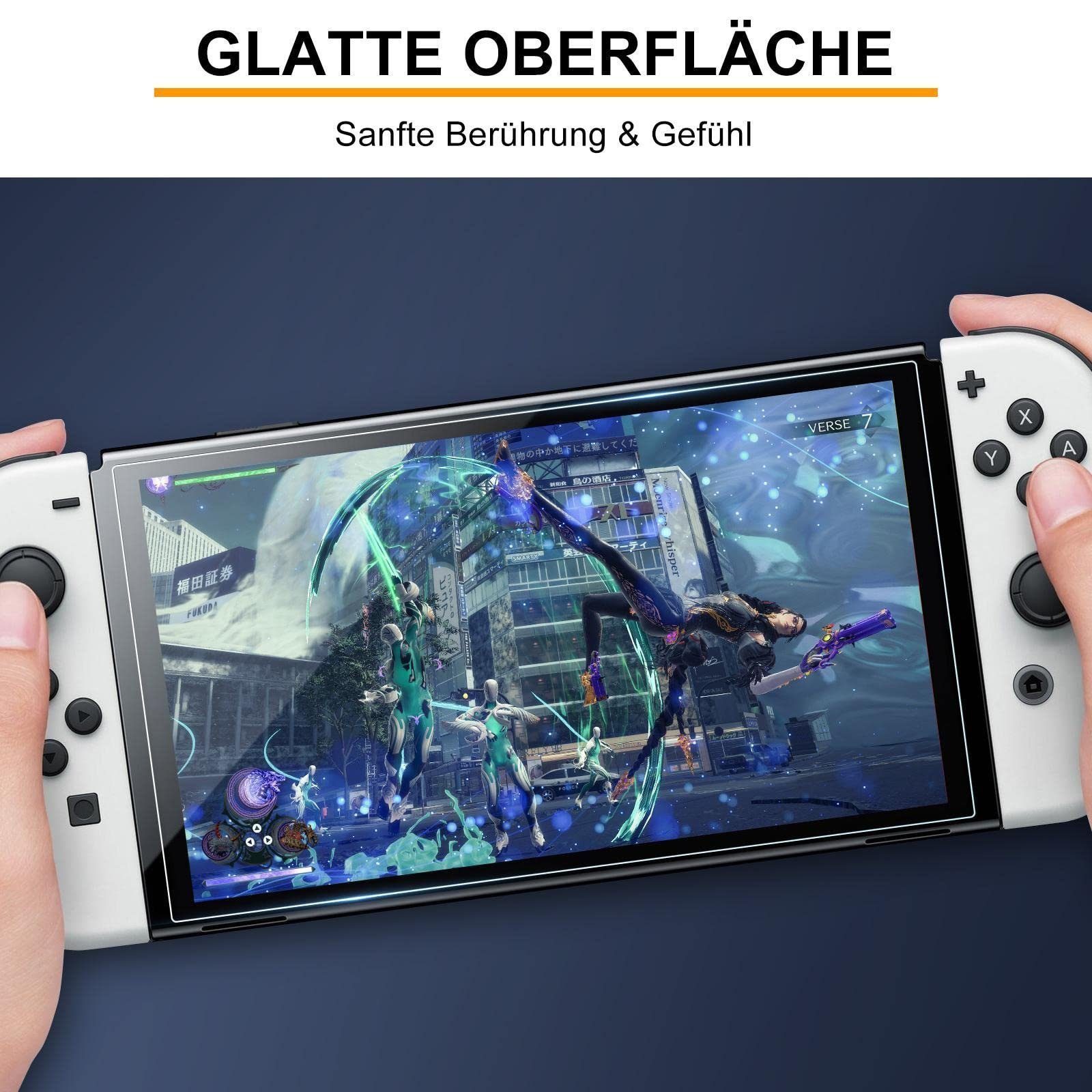Forrlite Schutzfolie für Nintendo Switch (OLED Modell),Displayschutzfolie Zubehör Nintendo (Panzerglasfolie für Nintendo Switch,Anti Kratzer/Bläschenfrei/HD Cle – Bild 5 von 5