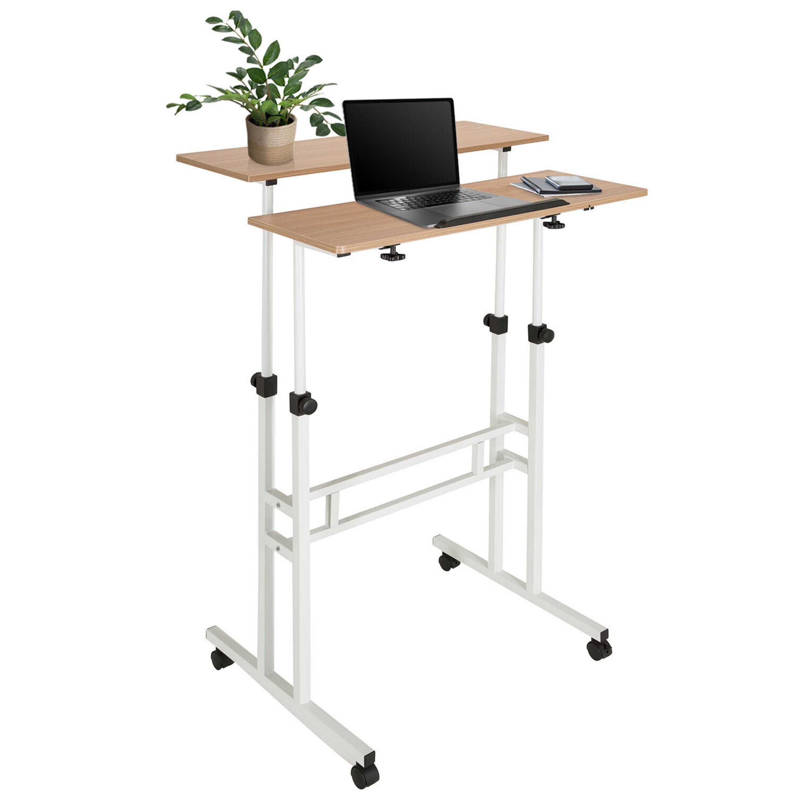 hjh OFFICE Schreibtisch WORKSTATION I Stehschreibtisch H/B/T: (1 St), Computertisch Bürotisch Schreibtisch höhenverstellbar