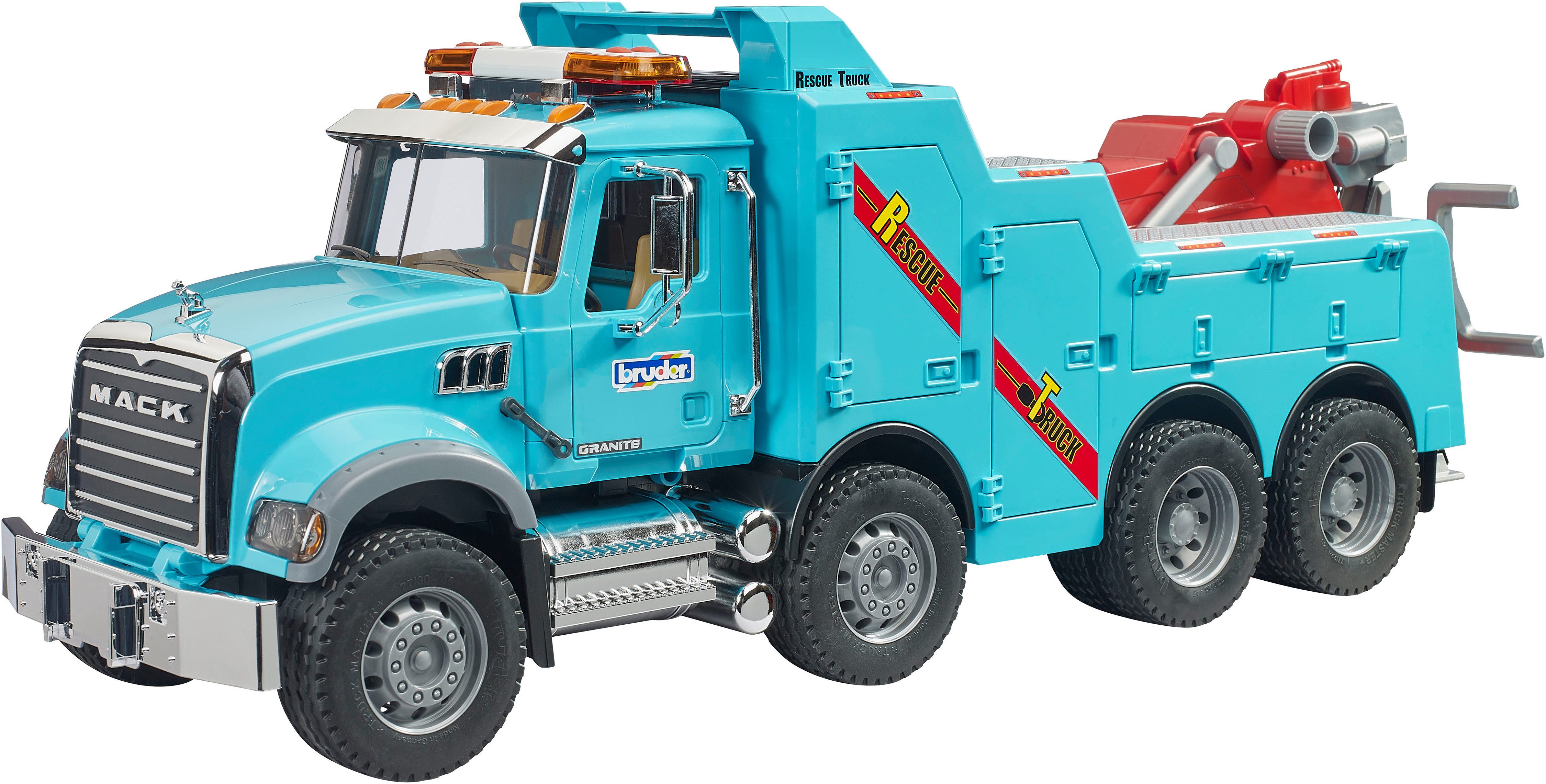 Bruder® Spielzeug-LKW MACK Granite LKW Abschlepp LKW mit L+S Modul (02831), mit Licht und Sound; Made in Europe