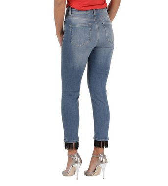 incasual 7/8-Jeans Ankle-Jeans koerpernah mit dekorativem Saumabschluss