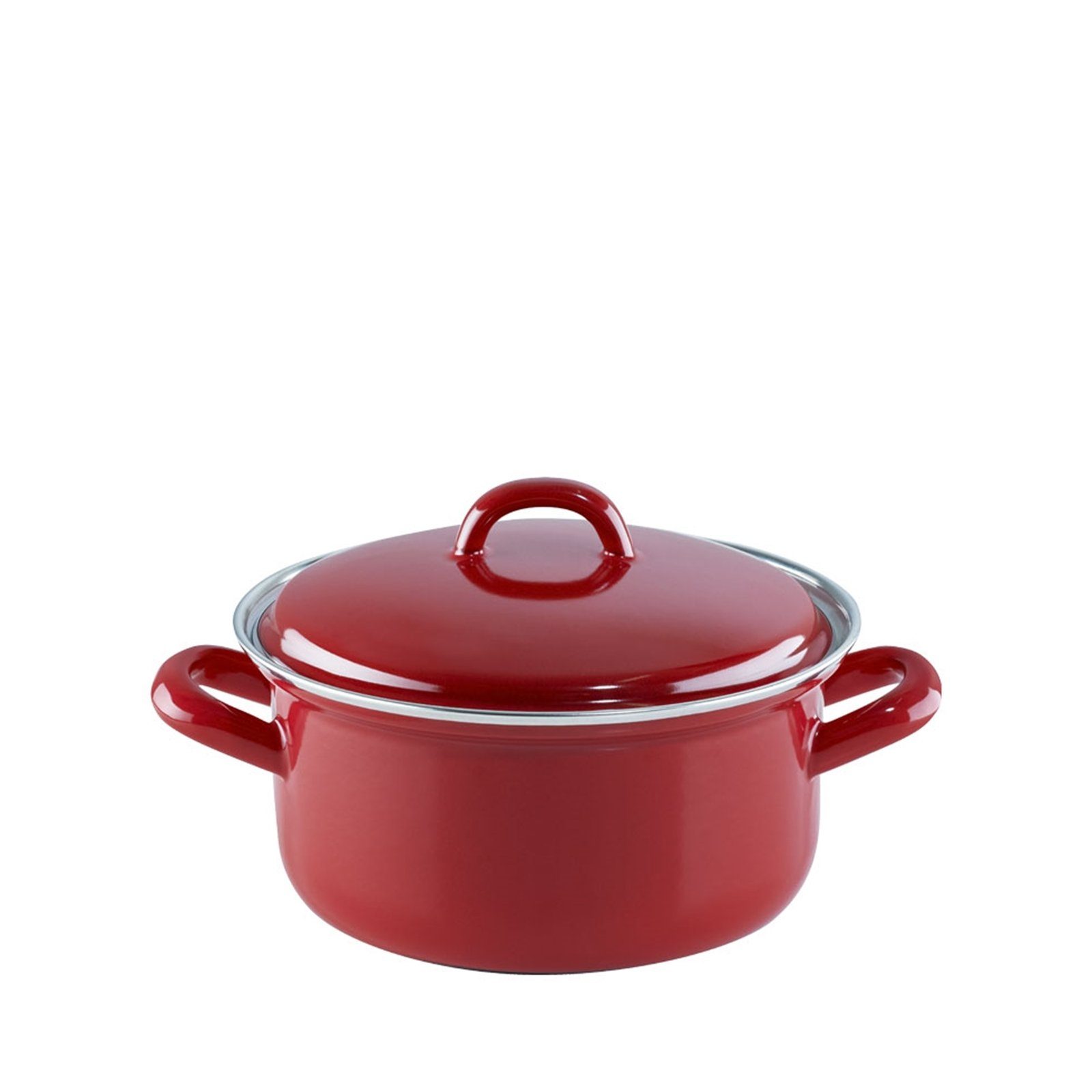 DimyFew 3-tlg. Emaille Topf Set Mit Deckel - Retro Blumenmuster Für Induktion & Gasherd