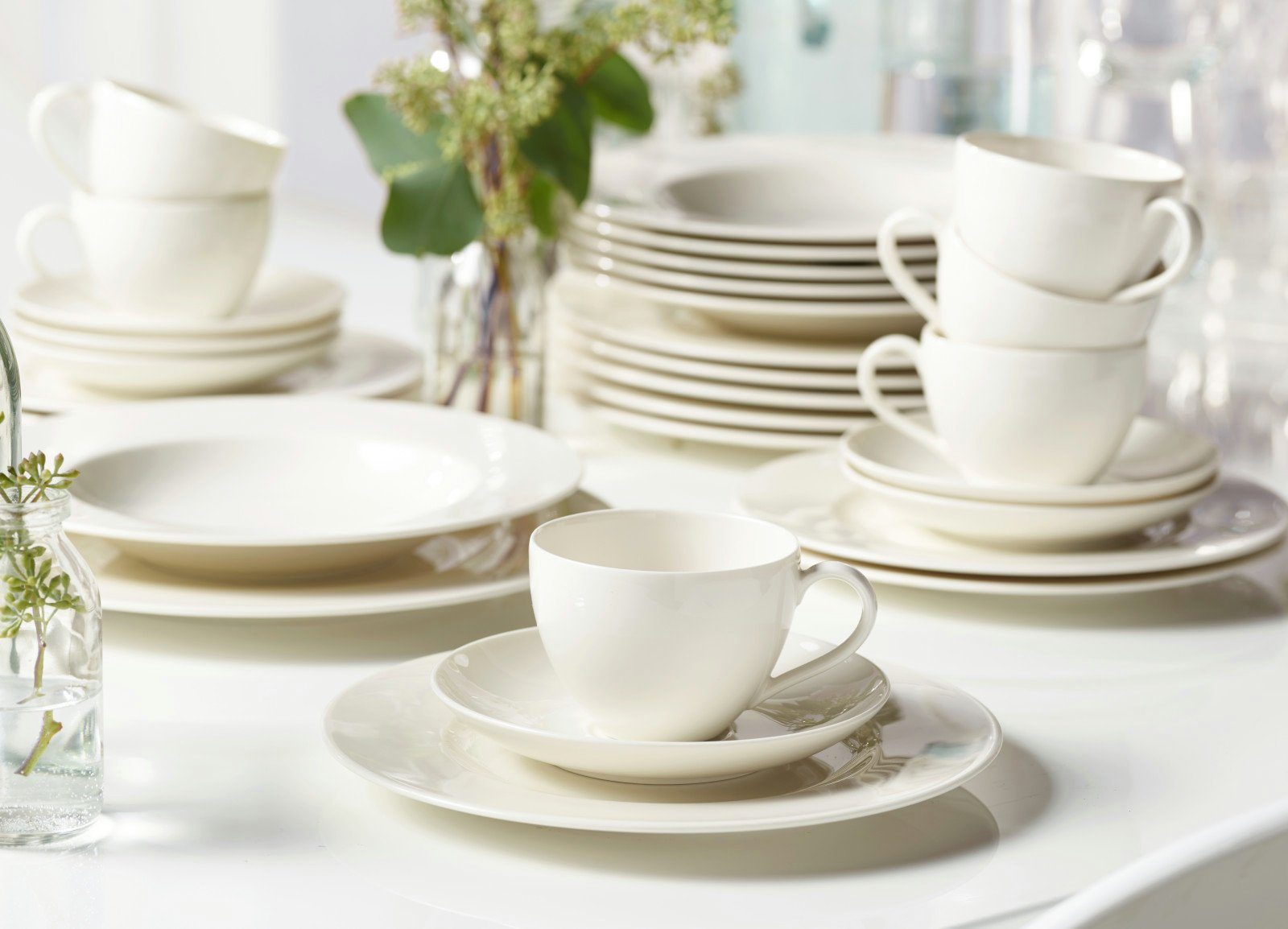 vivo Villeroy & Boch Group Kombiservice Basic White Kombiset 30tlg, Porzellan