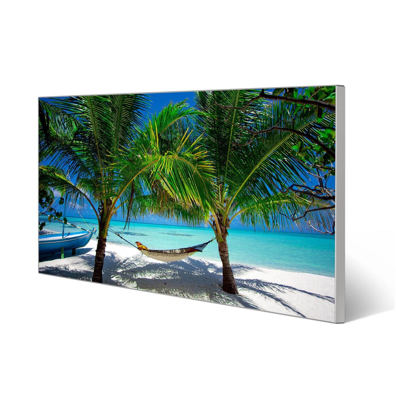 banjado Magnettafel Stahl Strand, (inkl. 4 Magnete, Stahlmagnettafel)