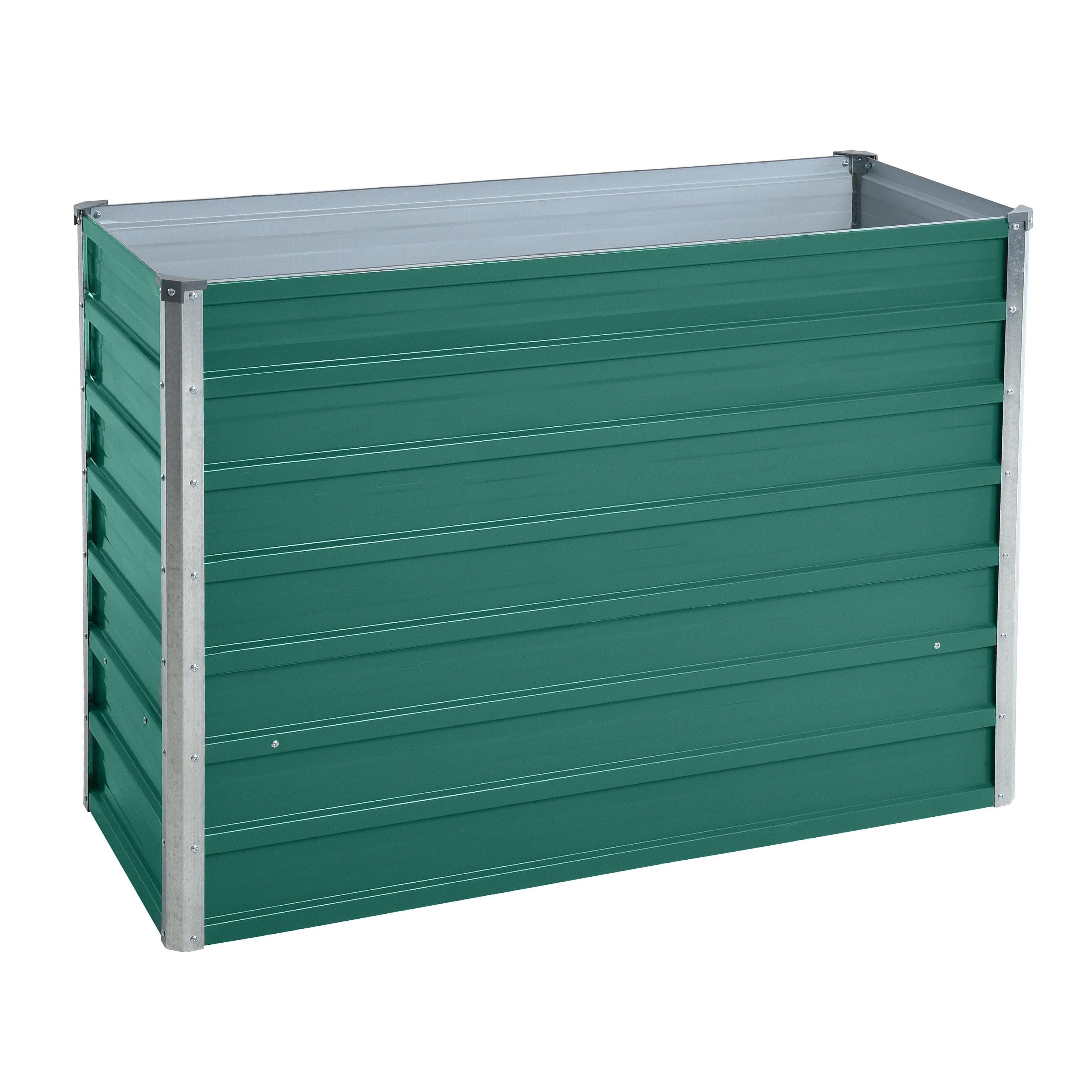 ESTEXO Hochbeet Metall Blumenbeet 100x40x77 cm Grün Pflanzbeet Gemüsebeet Pflanzkast