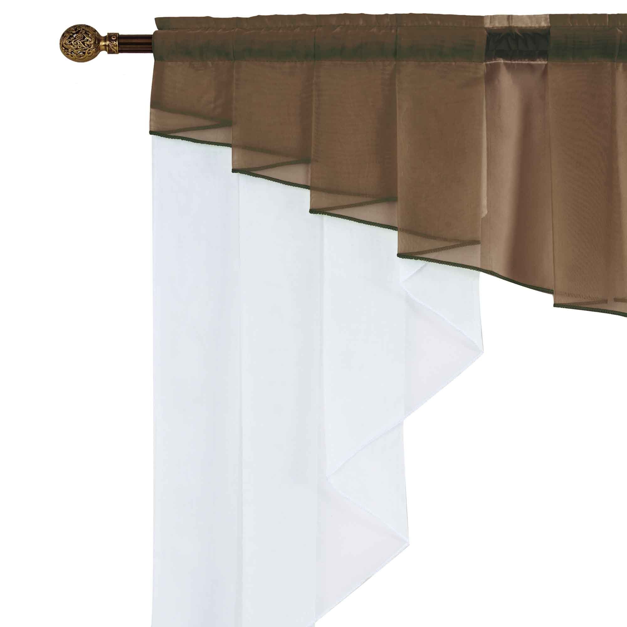Gardinenbox Scheibengardine, Stangendurchzug, transparent, Voile, M-Bogen Universalband Kurzgardine
