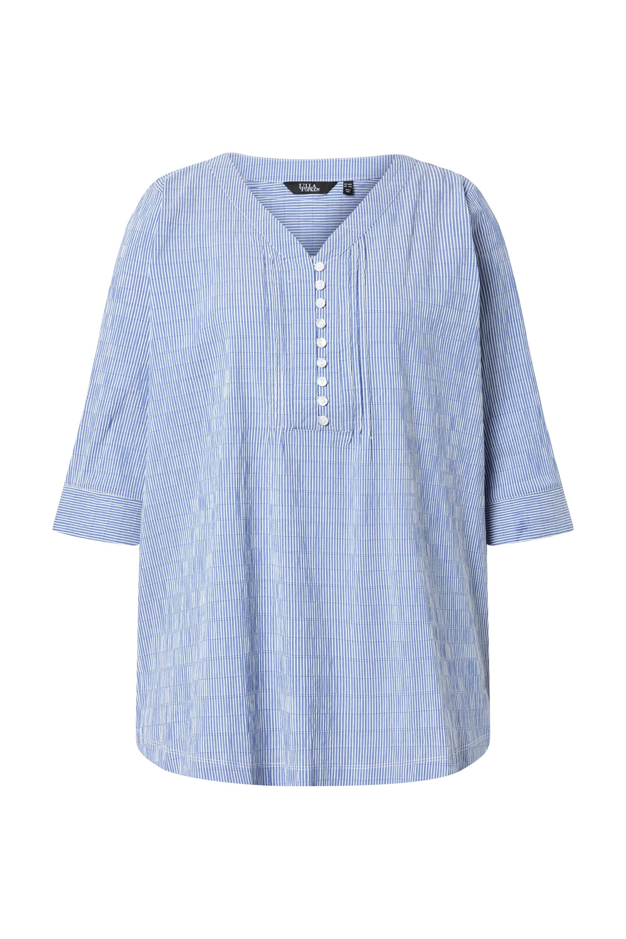 Ulla Popken Tunika Bubble-Tunika Herzausschnitt Biesen 3/4-Arm günstig online kaufen