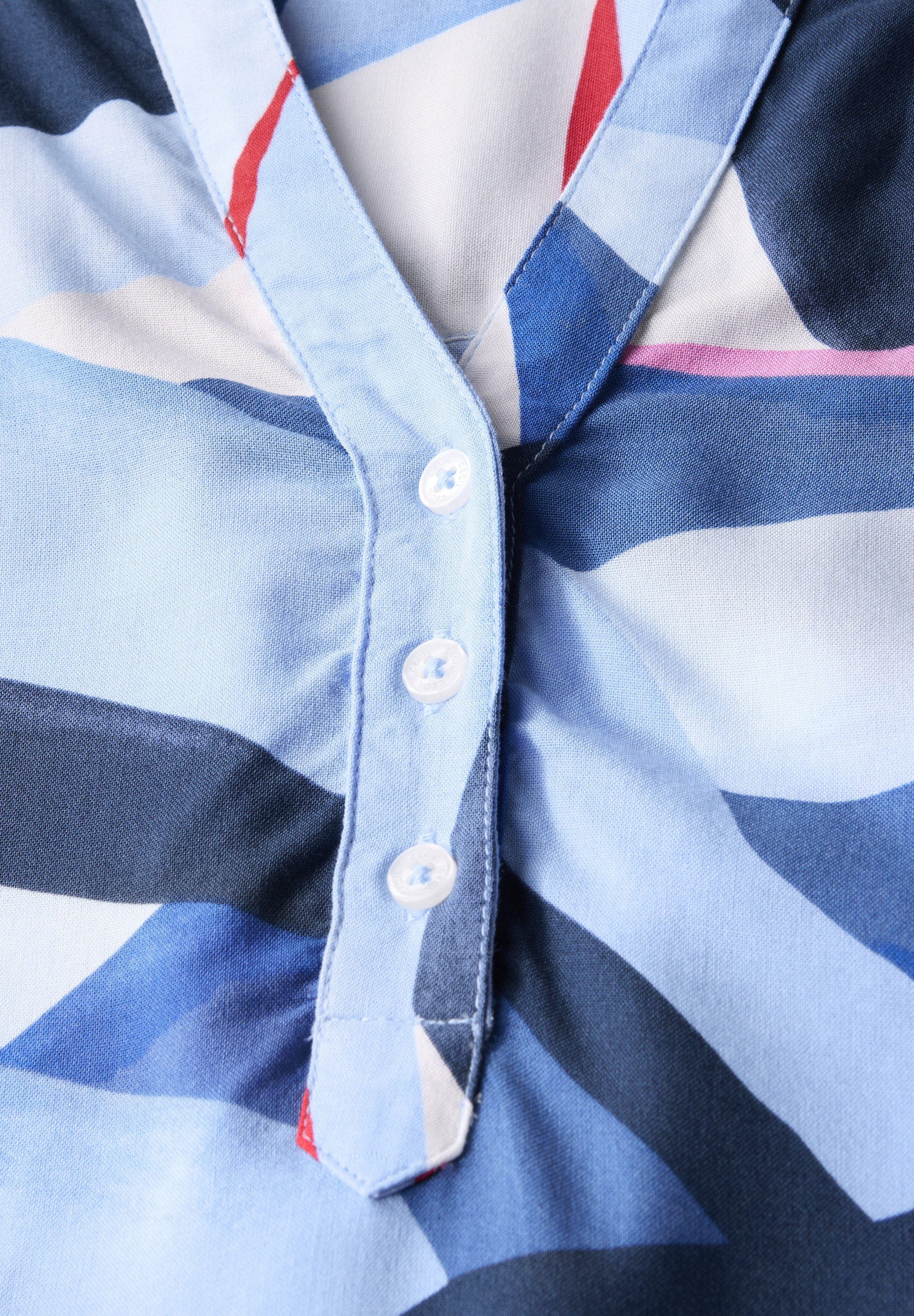 CECIL Kurzarmbluse mit All-Over Print