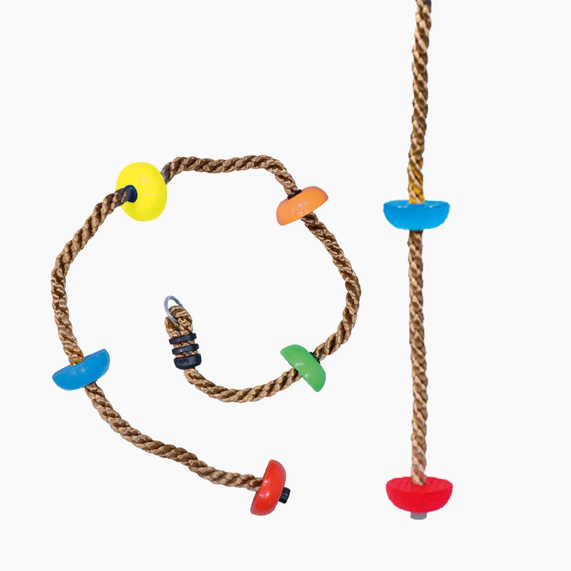Bino & Mertens Kletterseil Kletterseil mit bunten Tritten (spar packung, 1-tlg., packung), Traglast bis zu 270 kg