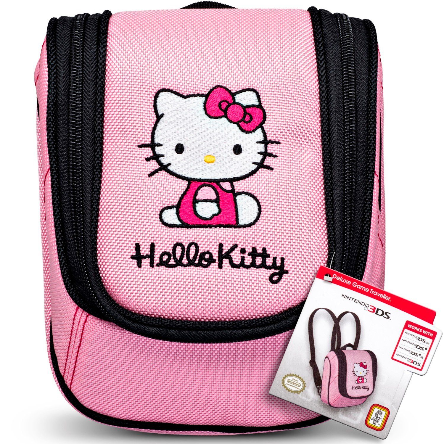 BigBen Konsolen-Tasche Hello Kitty Mini-Rucksack Tasche Hülle Case, Official Nintendo und Sanrio Licensed Product Aufbewahrung für Zubehör