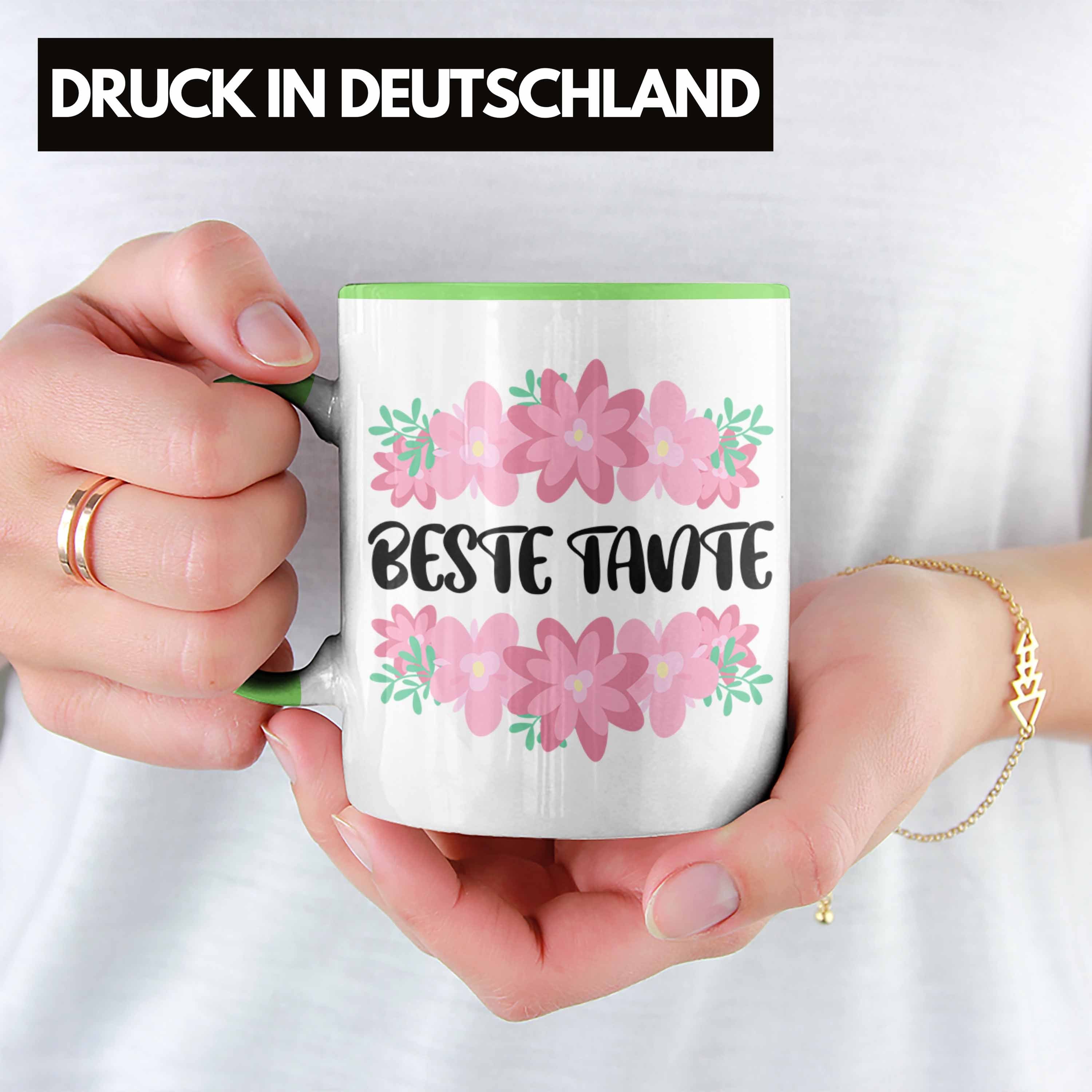 - Trendation - Beste Tante - Lustig Lieblingstante Tasse Beste Grün Geschenkidee Trendation Kaffeetasse Tasse Geschenk Spruch Tante