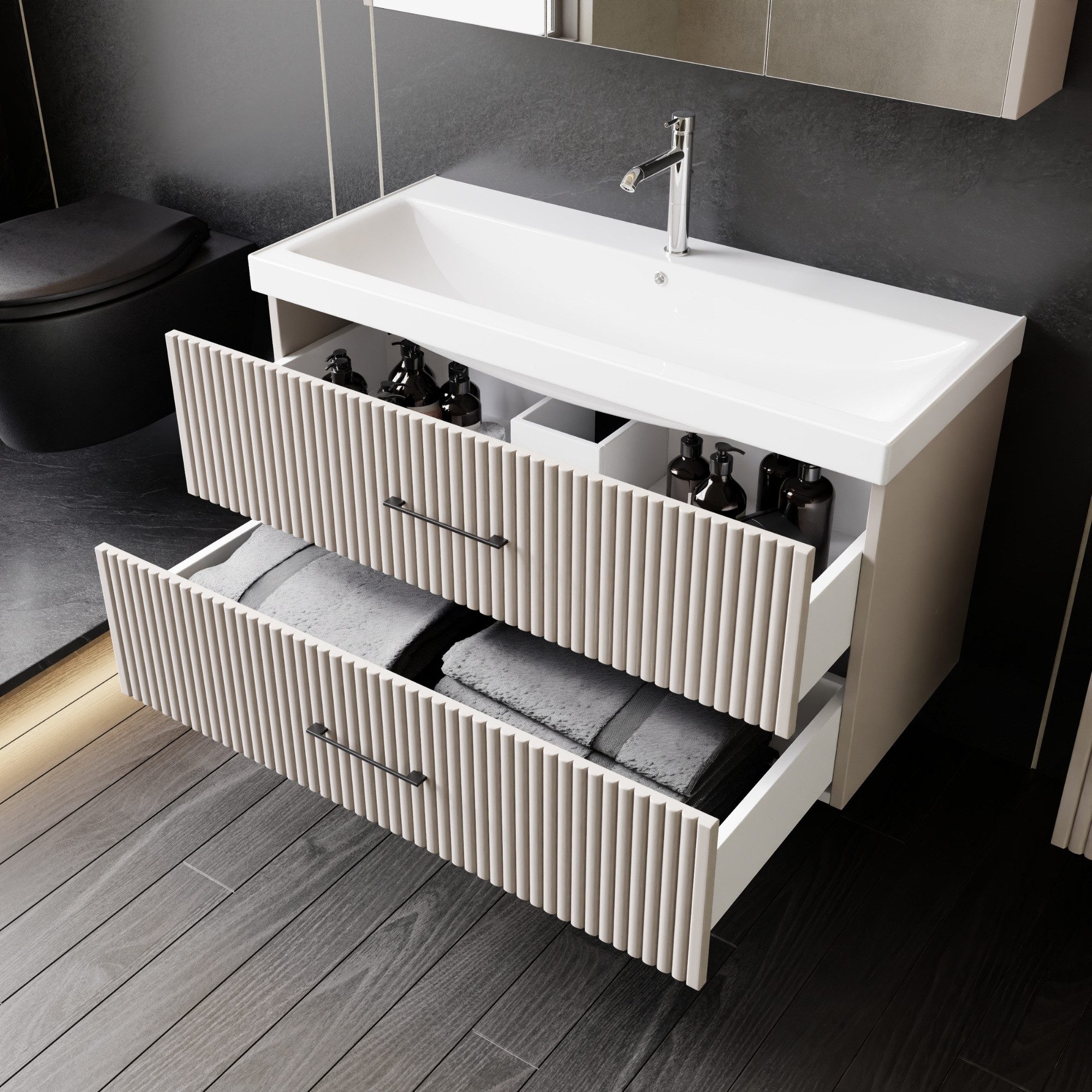 Karen Badmöbel-Set Badmöbel Set Liana, (Komplett-Set, Standartmäßig 3-Teili günstig online kaufen