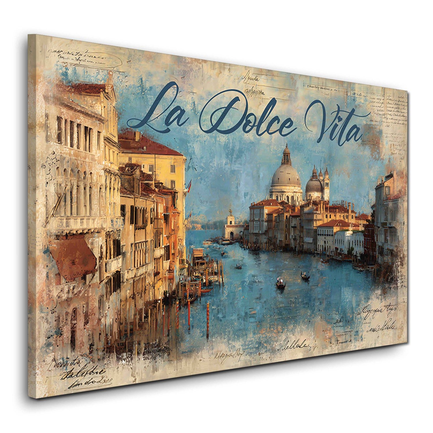 Artedinoi Leinwandbild Venedig Italien La Dolce Vita Gondel Wandbild Leinwandbild Kunstdruck, Venedig mit Gondel
