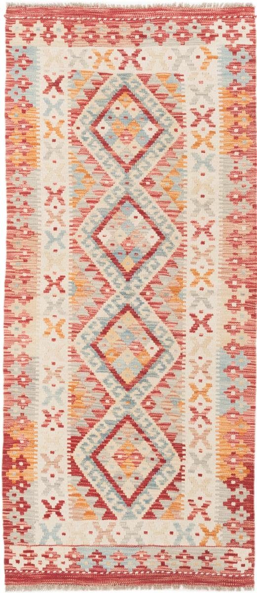 Orientteppich Kelim Afghan 86x192 Handgewebter Orientteppich Läufer, Nain Trading, rechteckig, Höhe: 3 mm
