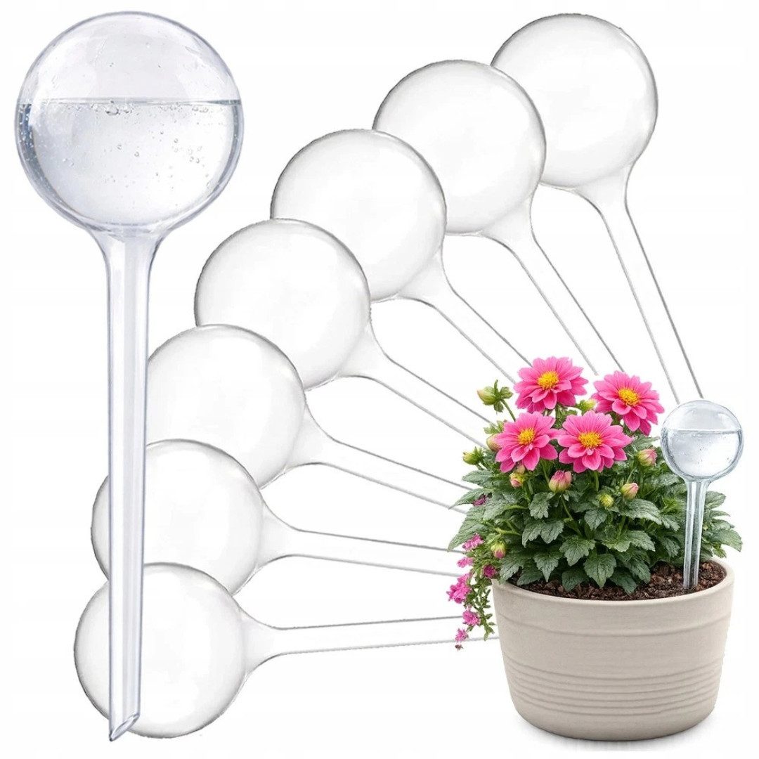 VERK GROUP Bewässerungssystem 8x Bewässerungskugeln 300 ml Pflanzenbewässerung Blumentopf Garten, (Bewässerungssystem, 8-tlg., 8-teiliges Bewässerungssystem mit je 300 ml Fassungsvermögen), 8er Set, automatische Wasserabgabe