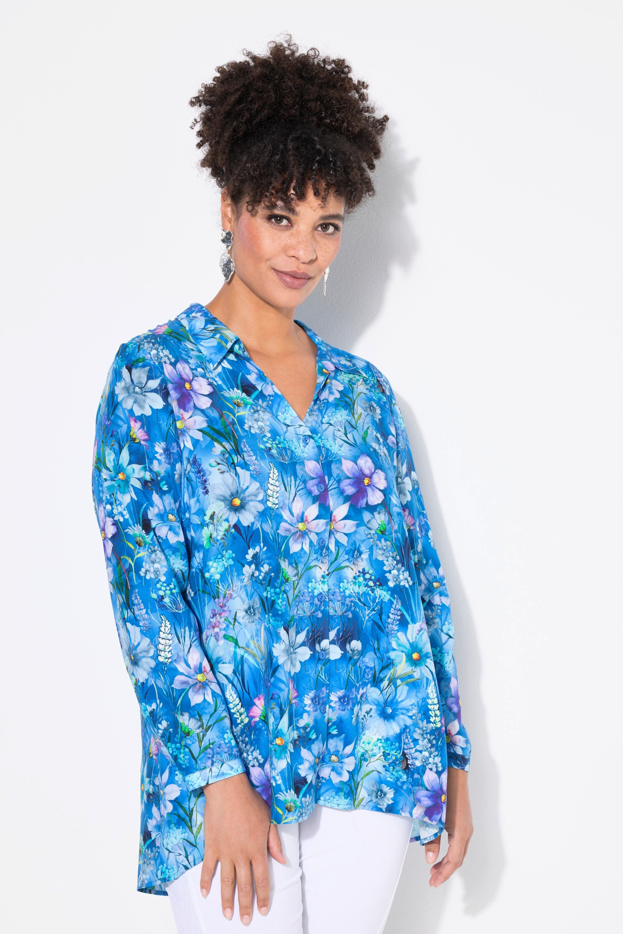 MIAMODA Hemdbluse Bluse A-Linie Schleifen-Druck Langarm günstig online kaufen