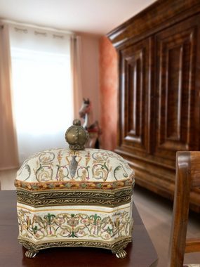 Aubaho Dose Dose Deckeldose Porzellan Schale mit Krone und Löwentatzen antik Stil
