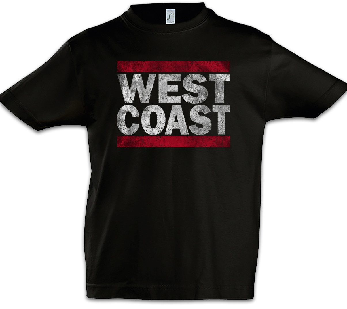 Print-Shirt West Coast Kinder T-Shirt Westide Run Rap Hip Hop Gang DMC Westküste