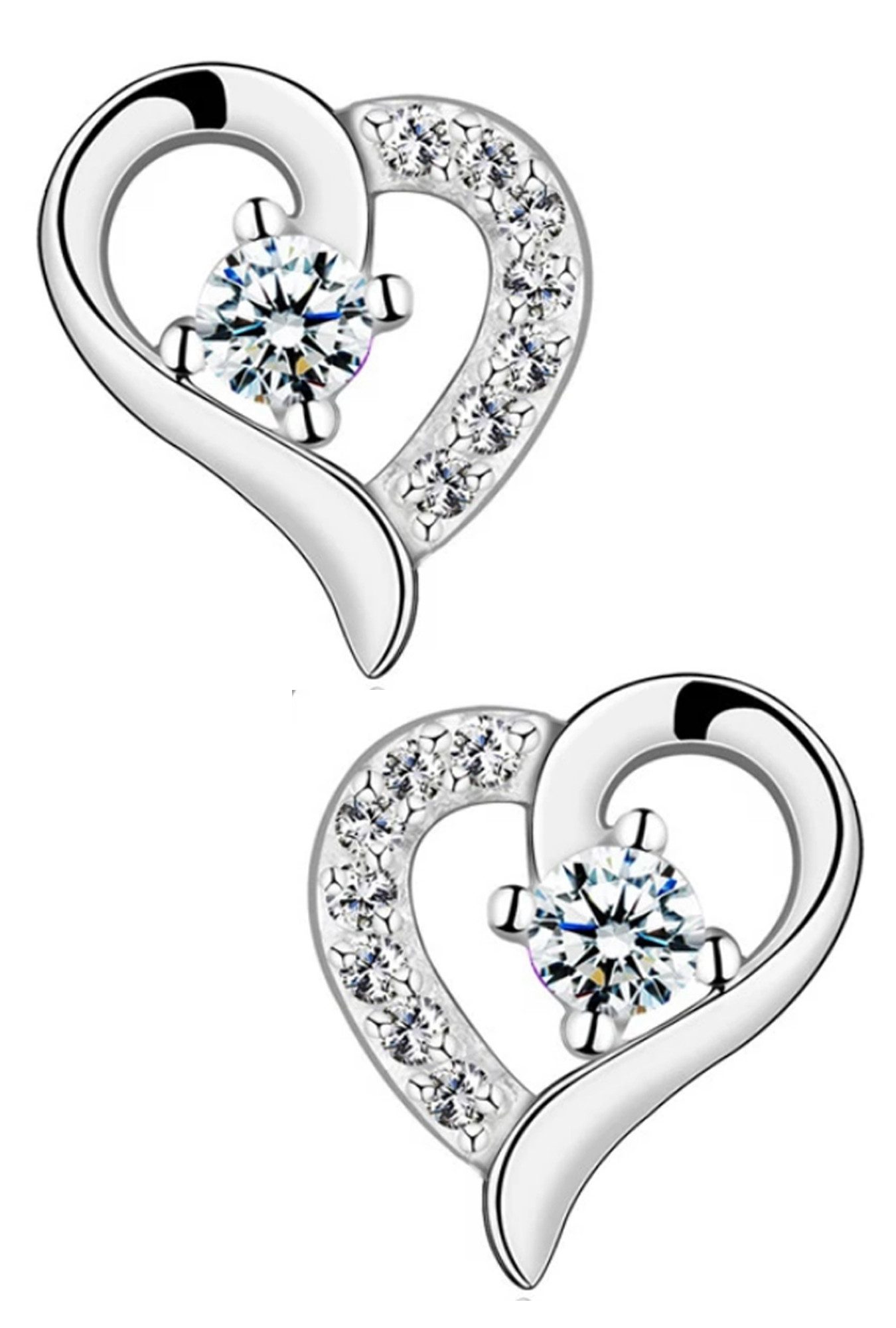 Limana Paar Ohrstecker 925 Sterling Silber Herz Rosegold Gold Rosa Herzohrr günstig online kaufen