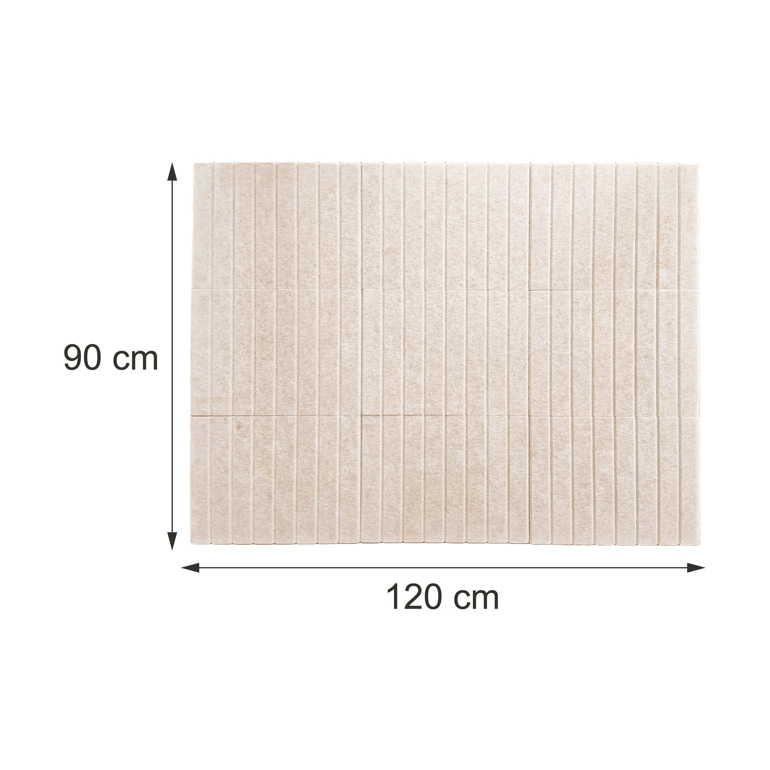 relaxdays Pinnwand Selbstklebendes Filzpinnwand Set, (9-tlg), Beige, 120 x 90 cm – Bild 4 von 5