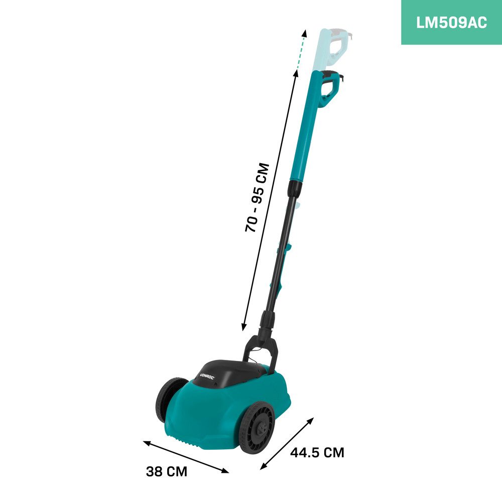VONROC Elektrorasenmäher Mini mit Mäh- und Mulchfunktion 350W, 22 cm Schnittbreite, (mit Reinigungsset, inkl. Reinigungsset), 3 einstellbare Schnitthöhen – Inkl – Bild 2 von 5