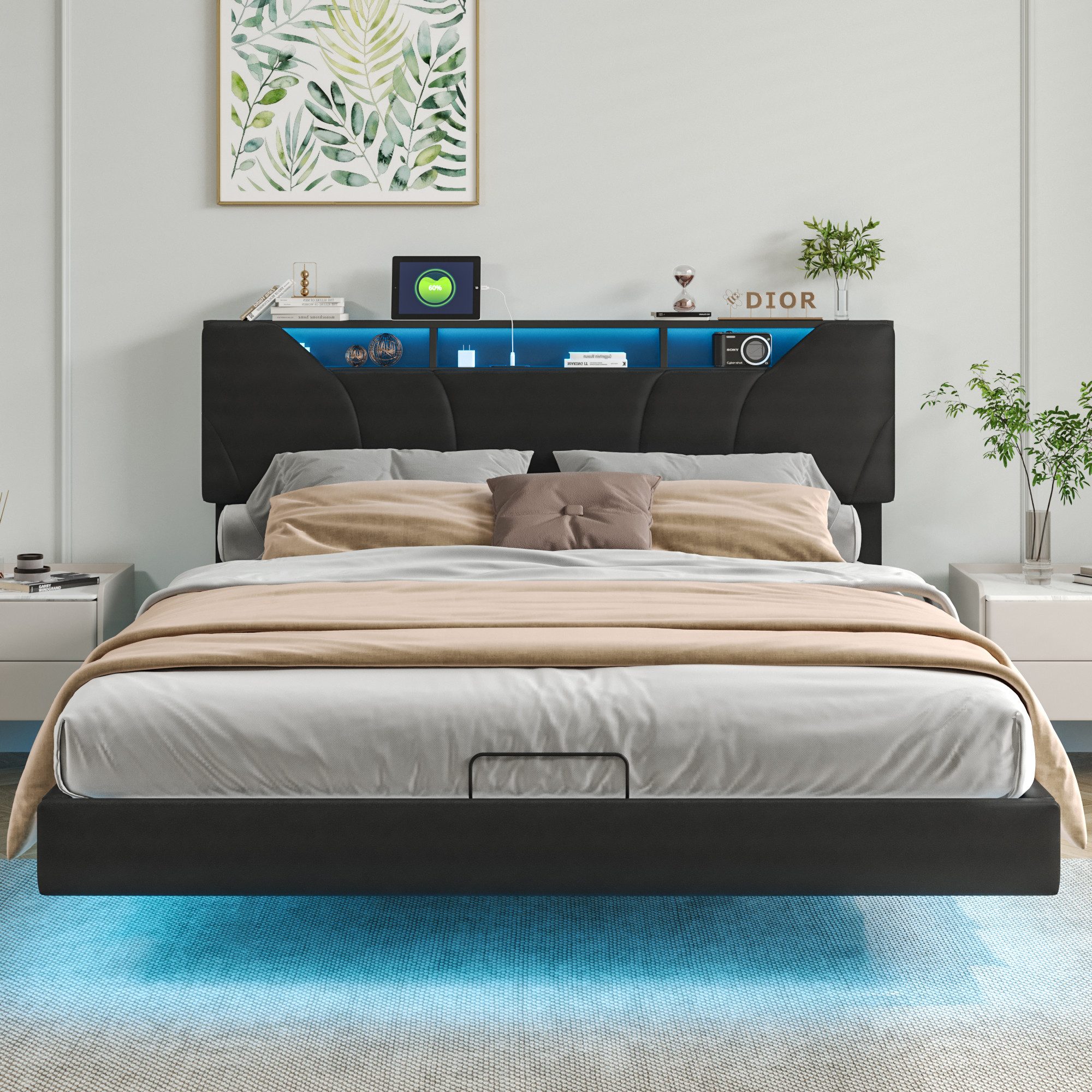 FUROKOY Stauraumbett Schwebebett Hydraulisches Bett mit günstig online kaufen