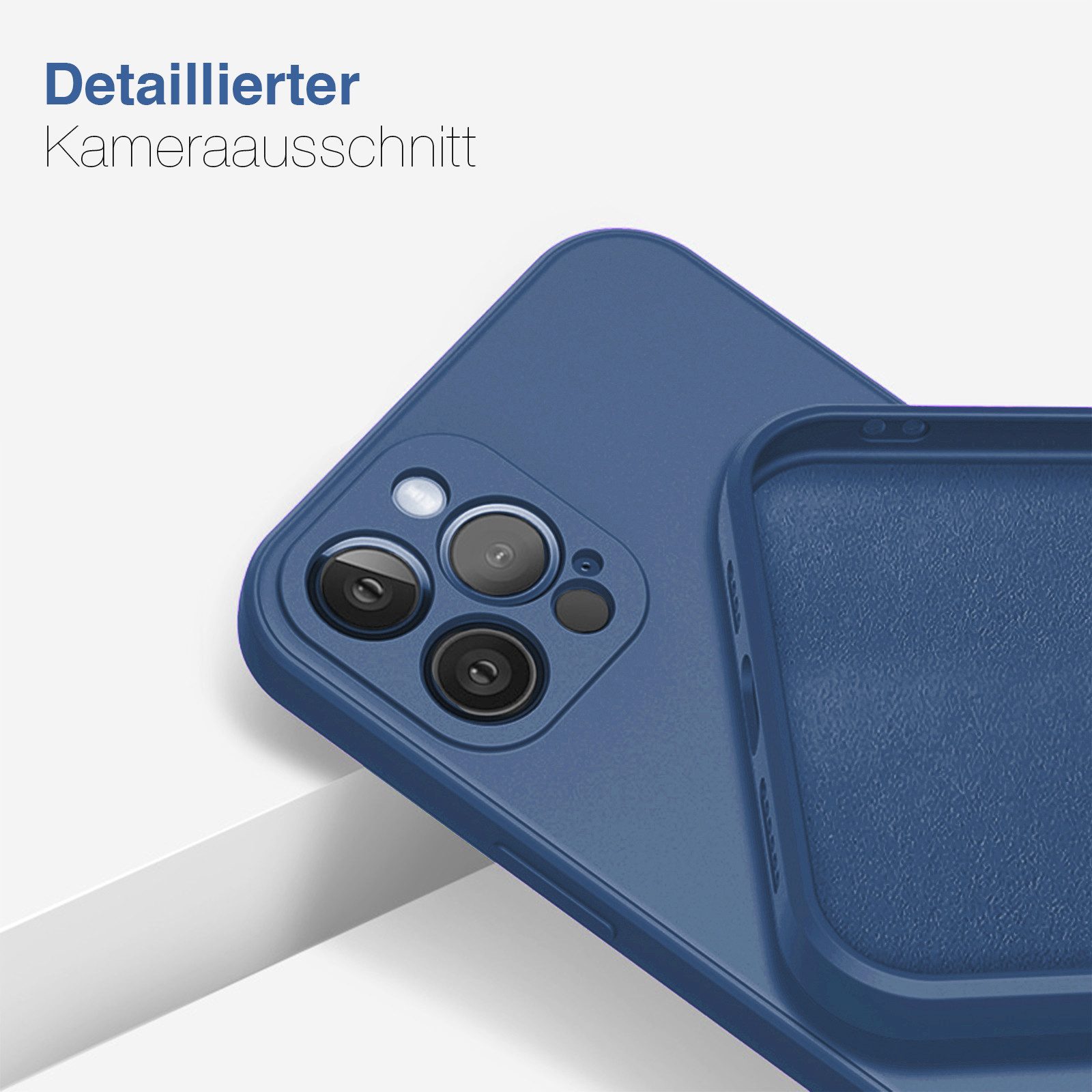 Tec-Expert Handyhülle SoftGrip Cover Hülle für Apple iPhone 12 Pro, Handy Case Bumper integrierter Kameraschutz flexibel