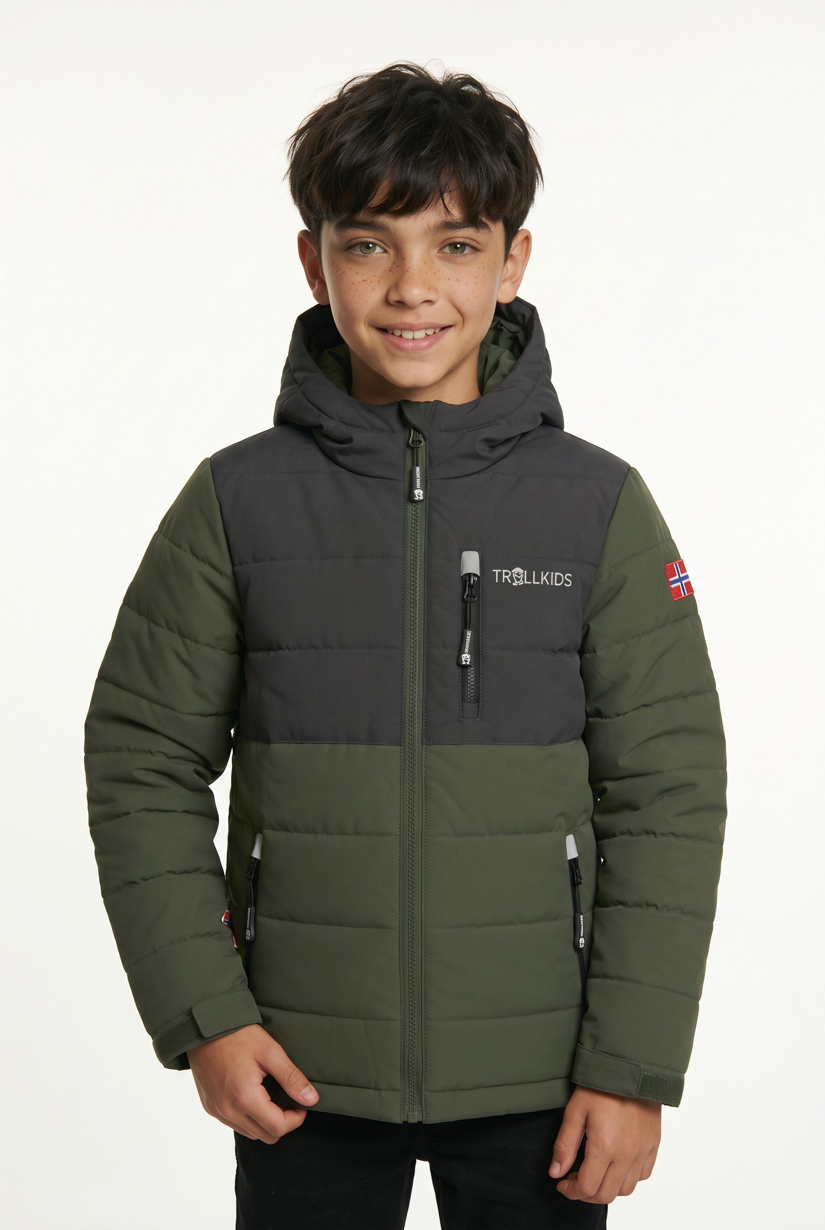 TROLLKIDS Winterjacke KIDS HEMSEDAL SNOW JACKET XT sportlich, aus Steppware, mit Kapuze, pflegeleicht, für Kinder