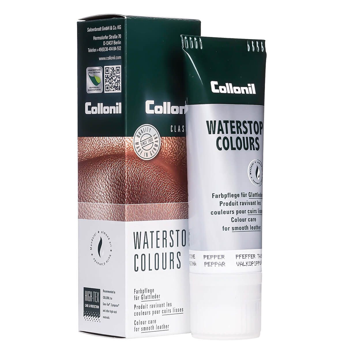 Collonil Waterstop Colours - Farbige Pflege- und Imprägniercreme für Glattleder Schuhcreme