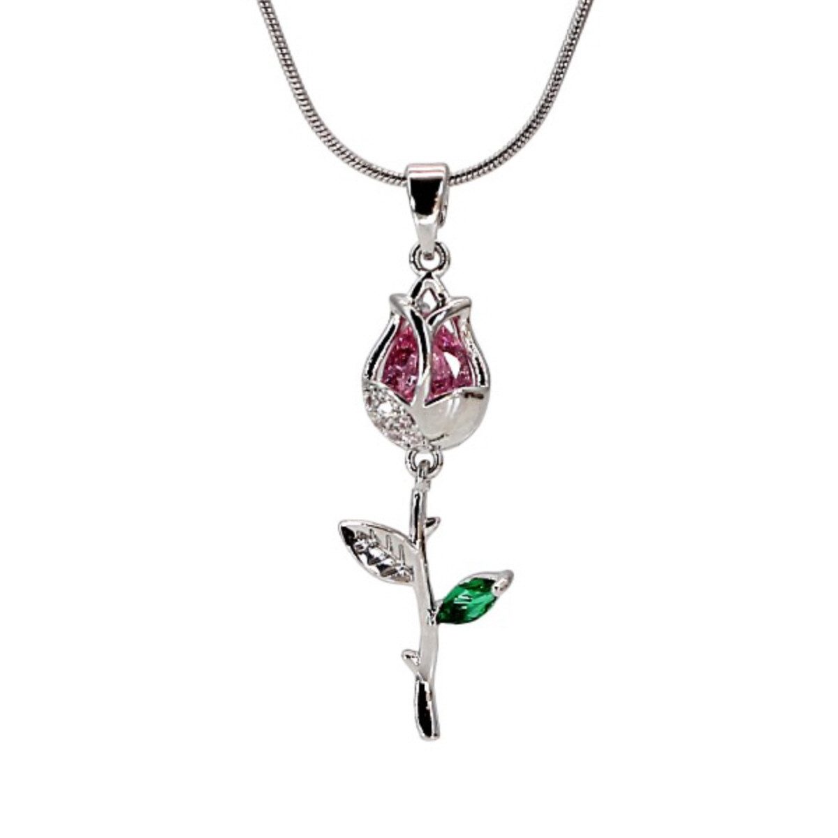 ELLAWIL Edelstahlkette Halskette mit Rosenblüten Blumen günstig online kaufen