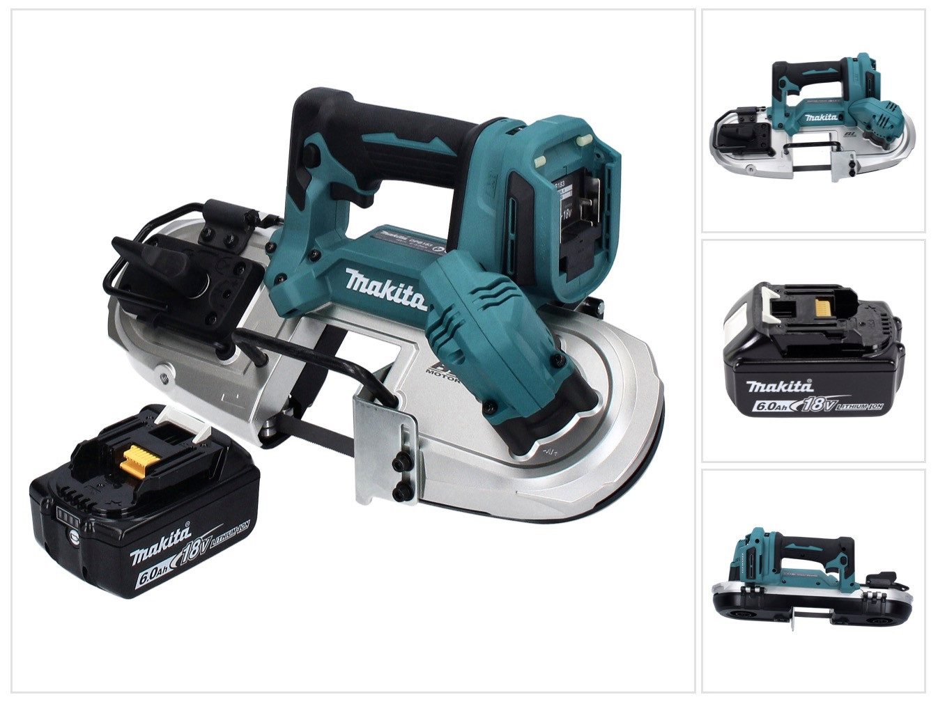 Makita Bandsäge DPB 183 G1 Akku Bandsäge 18 V 66 mm Brushless + 1x Akku 6,0 Ah - ohne