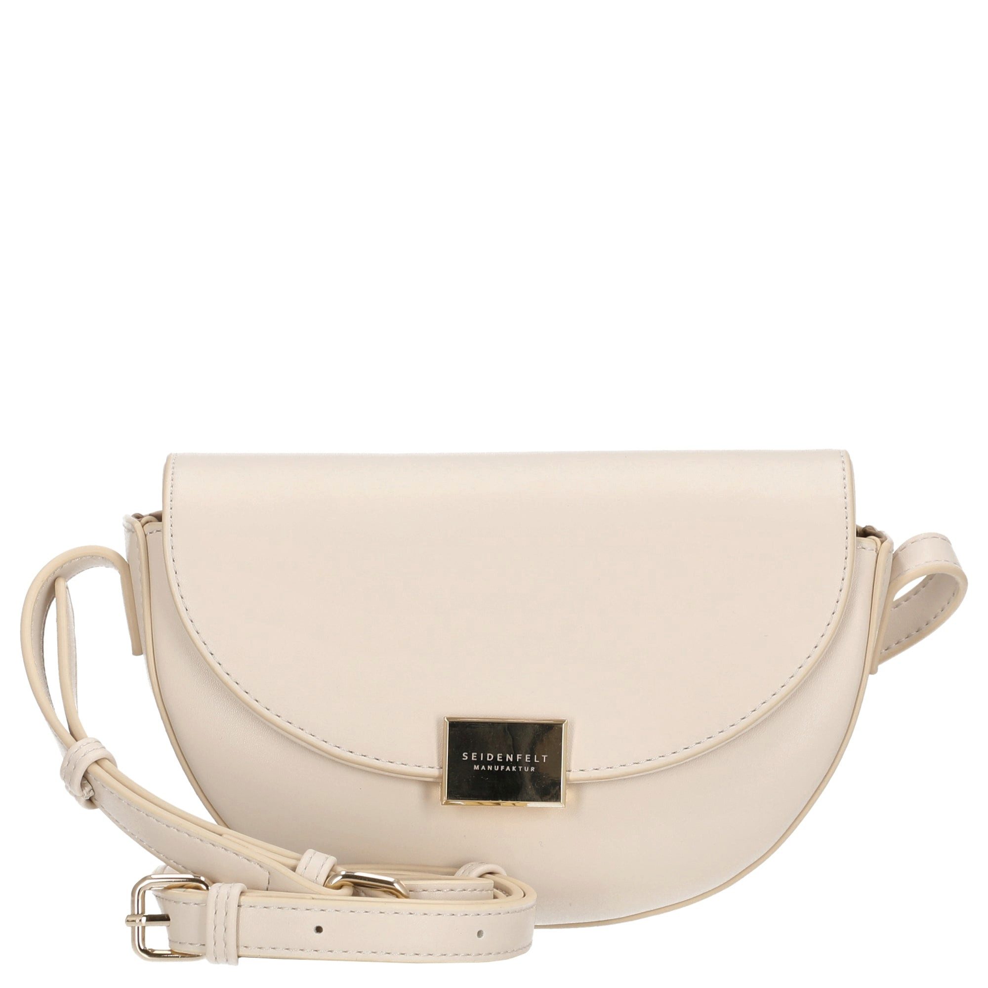 Seidenfelt Manufaktur Umhängetasche Ellanda Sadle - Umhängetasche 21 cm (tofu beige)