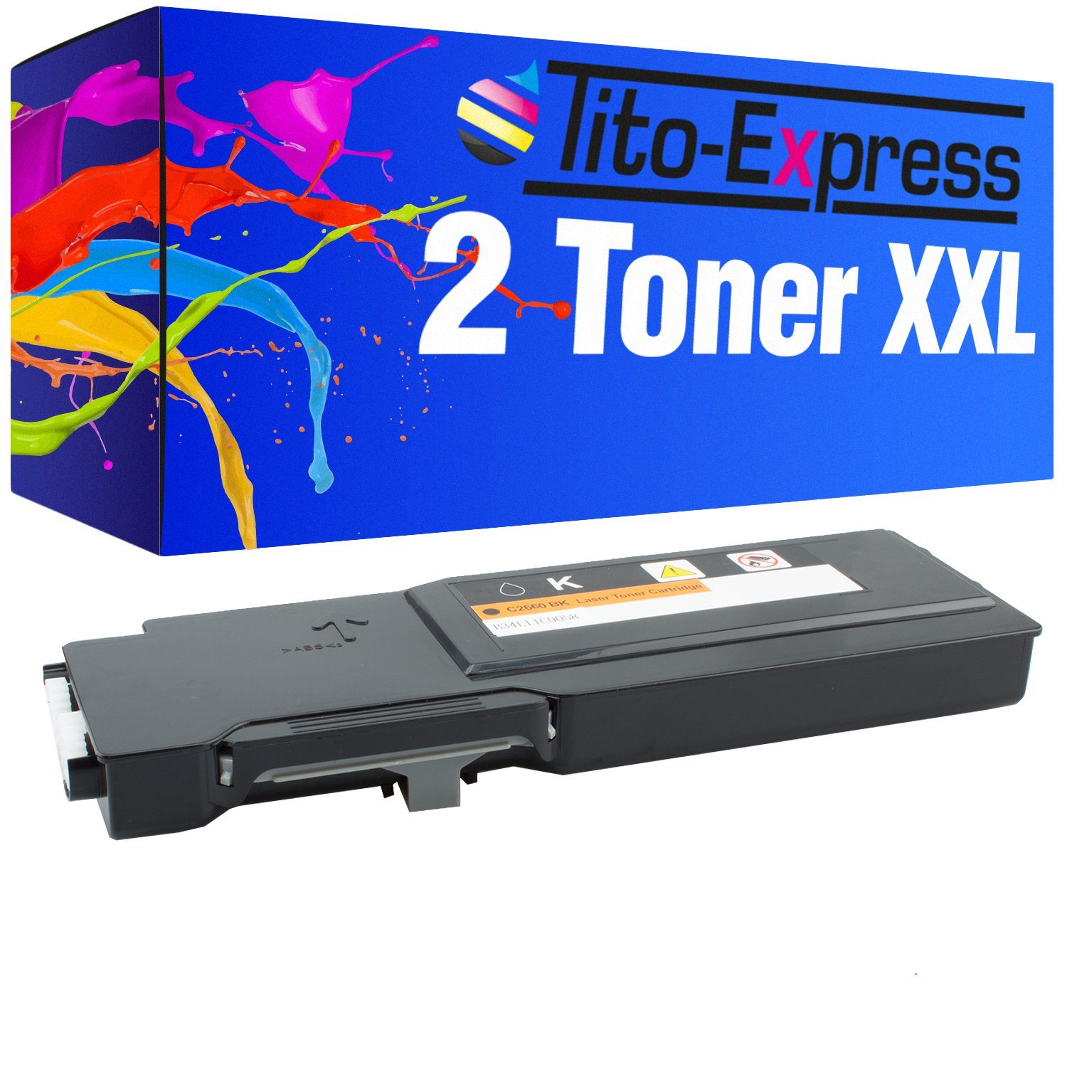 Tito-Express Tonerpatrone 2er Set ersetzt Dell C 2660 C-2660 C2660 Dell C2660 Black