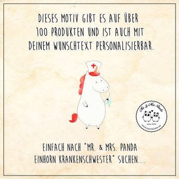 Mr. & Mrs. Panda Handtuch Einhorn Krankenschwester - Rot Pastell - Geschenk, groß, Krankenpfleg, (1-St), Stilvolles Design