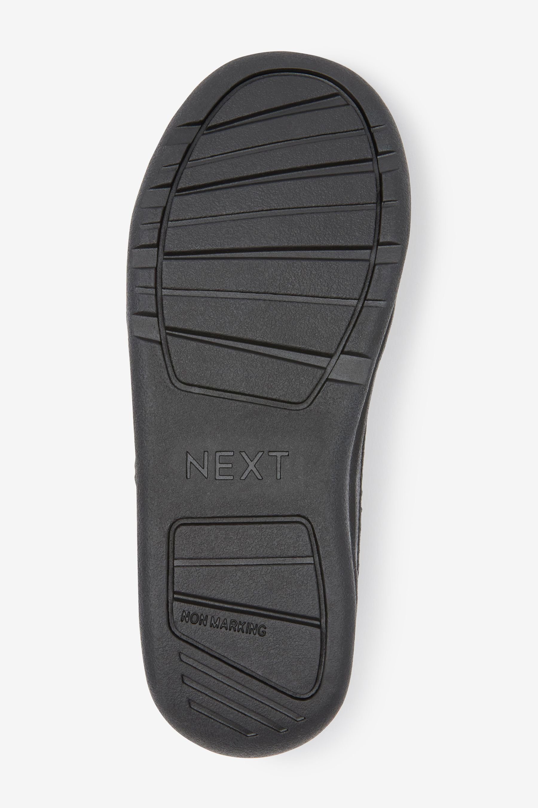 aus Single Elastic – Lace Leder (1-tlg) Sneaker Extraweit Schulturnschuhe Strap Black Next