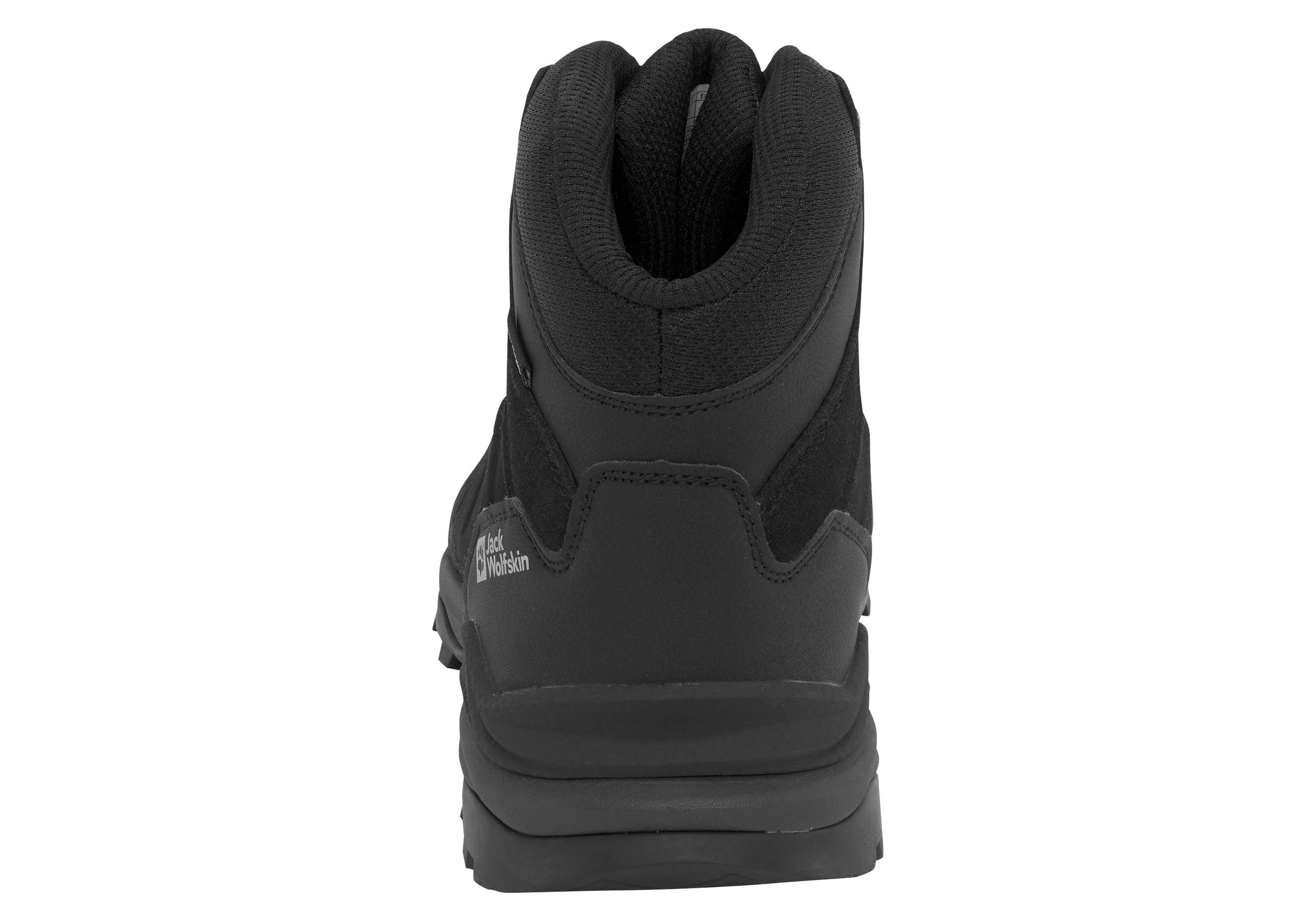 TEXAPORE wasserdicht MID Wolfskin schwarz Wanderschuh REFUGIO M Jack