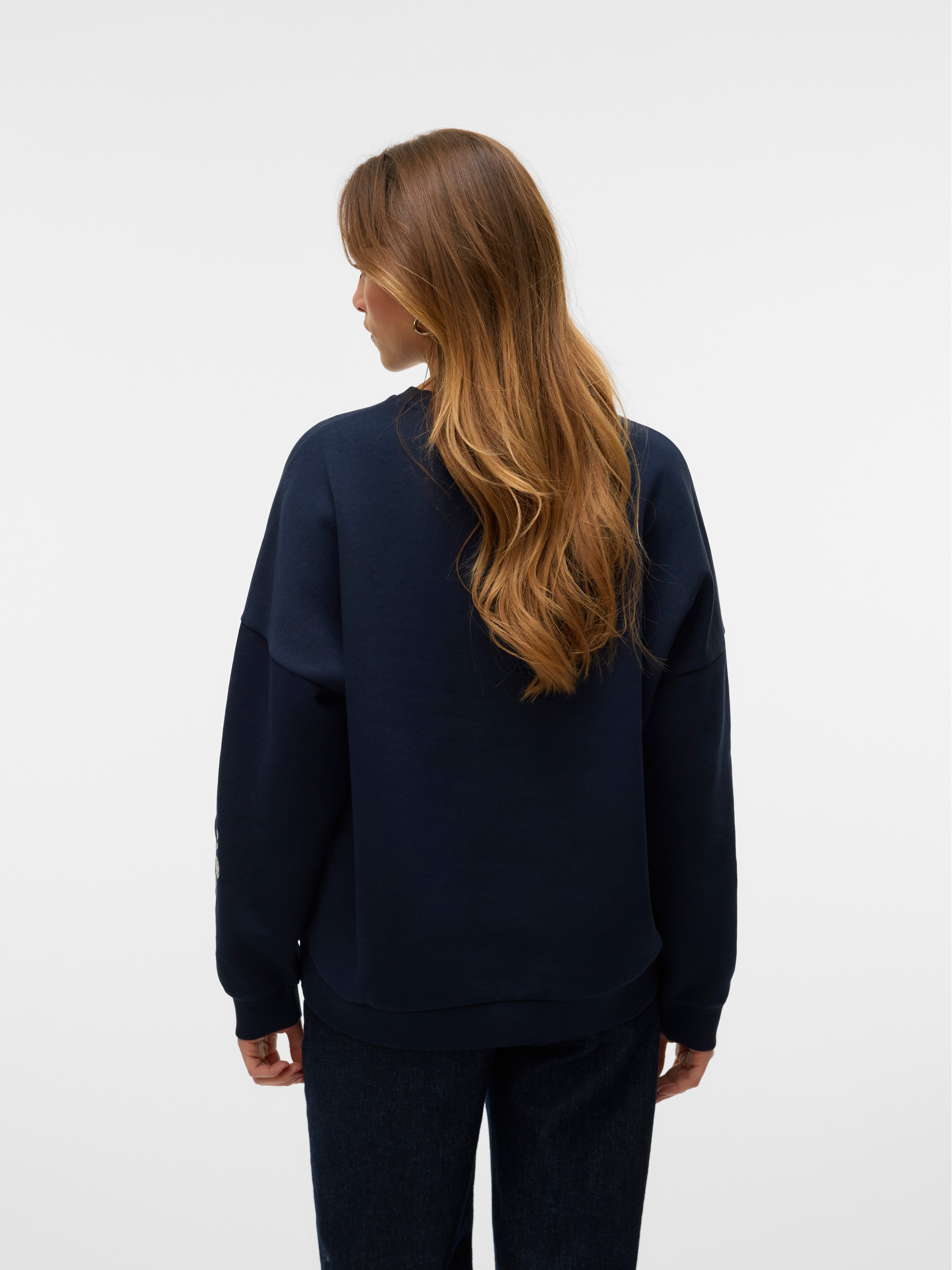 Vero Moda Sweatshirt VMKAROL BEA LS SWEAT BOX JRS GA mit Blumendruck