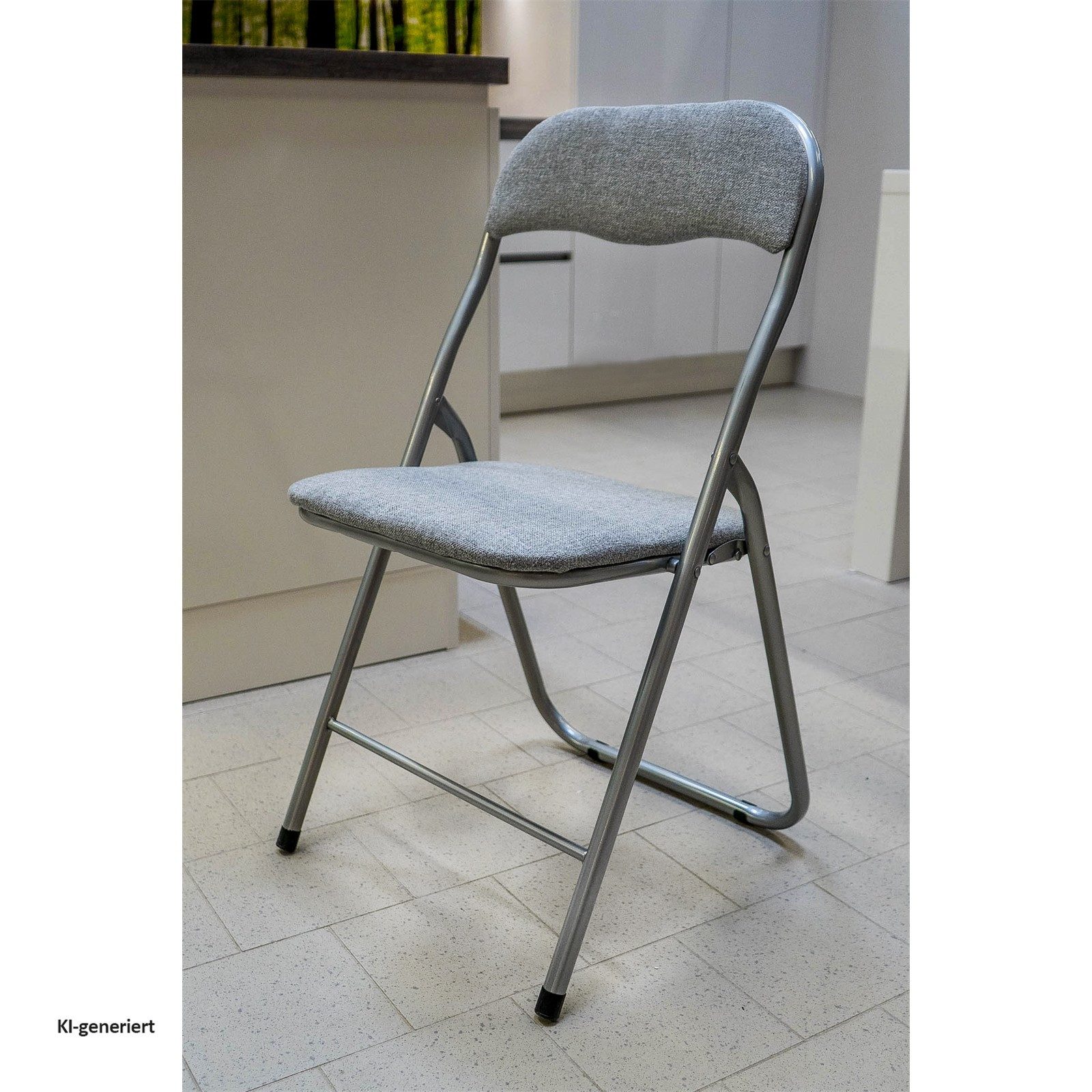 HTI-Living Klappstuhl Klappstuhl 2er Set Dima Fabric Grau (Set, 1 St), Küchenstuhl Eventbestuhlung – Bild 2 von 4