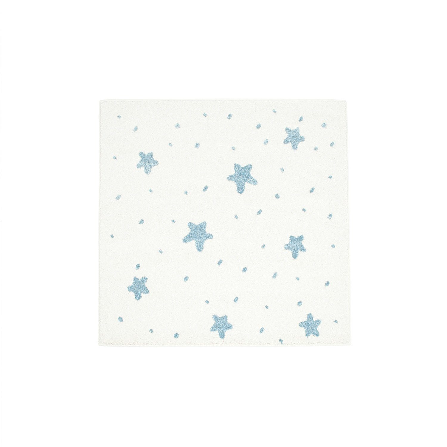Teppich Kids mm, 13 Tara Babyzimmer Kinderteppich kleine und Kinderzimmer creme TaraCarpet, weiß quadratisch, Bueno Punkte Sterne, 120X120 blau blau Sterne Höhe: