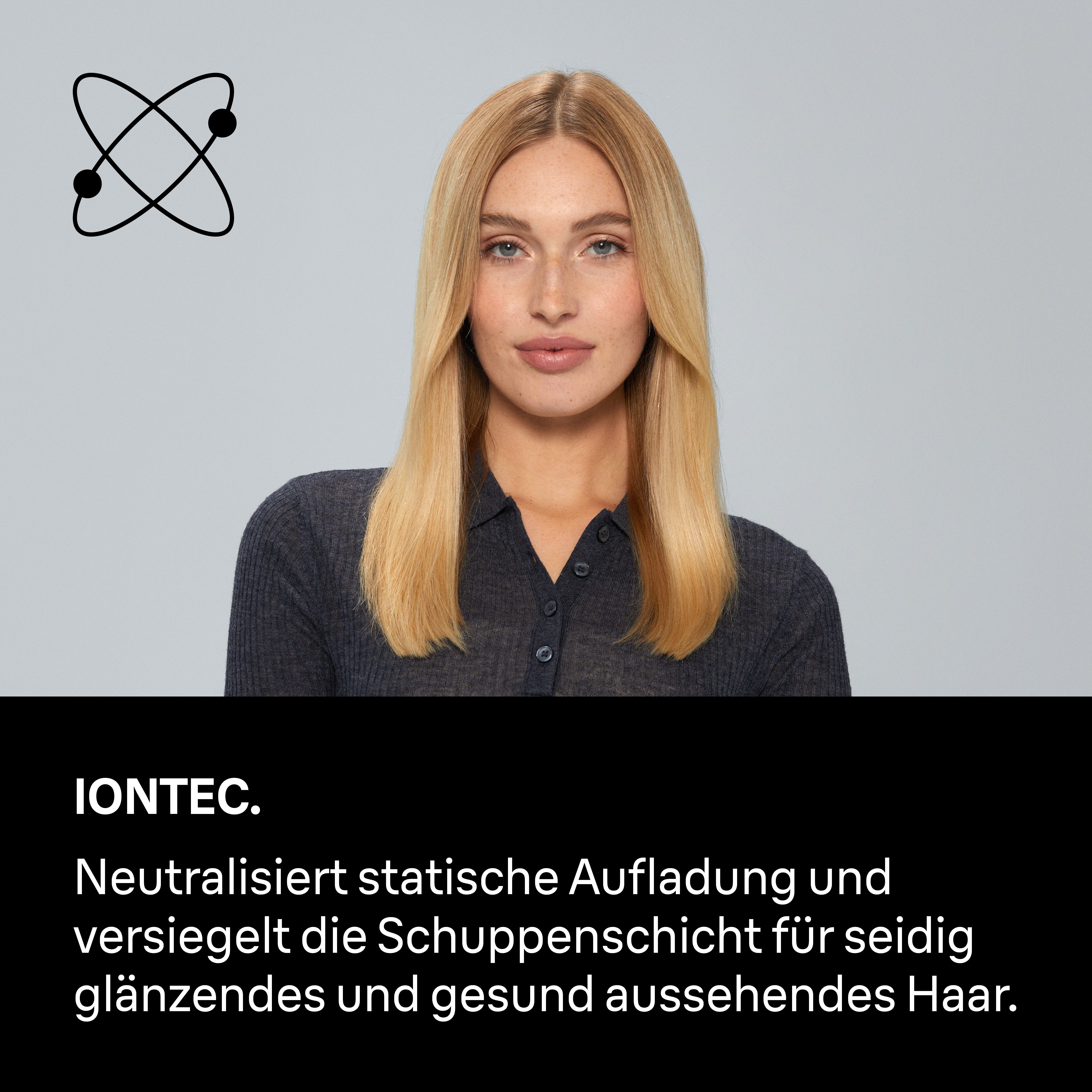 Braun Warmluftbürste AS2.26, 2 Aufsätze, Ionen-Technologie, BRAS226E, 800 W, IONTEC-Technologie, Trocknen und Stylen in einem, leicht grau
