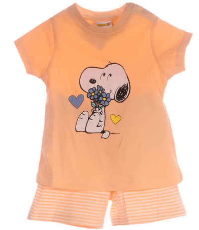 Shorty Baby Anzug 2Tlg Sommer Schlafanzug Shortama aus reiner Baumwolle, 68 74 80