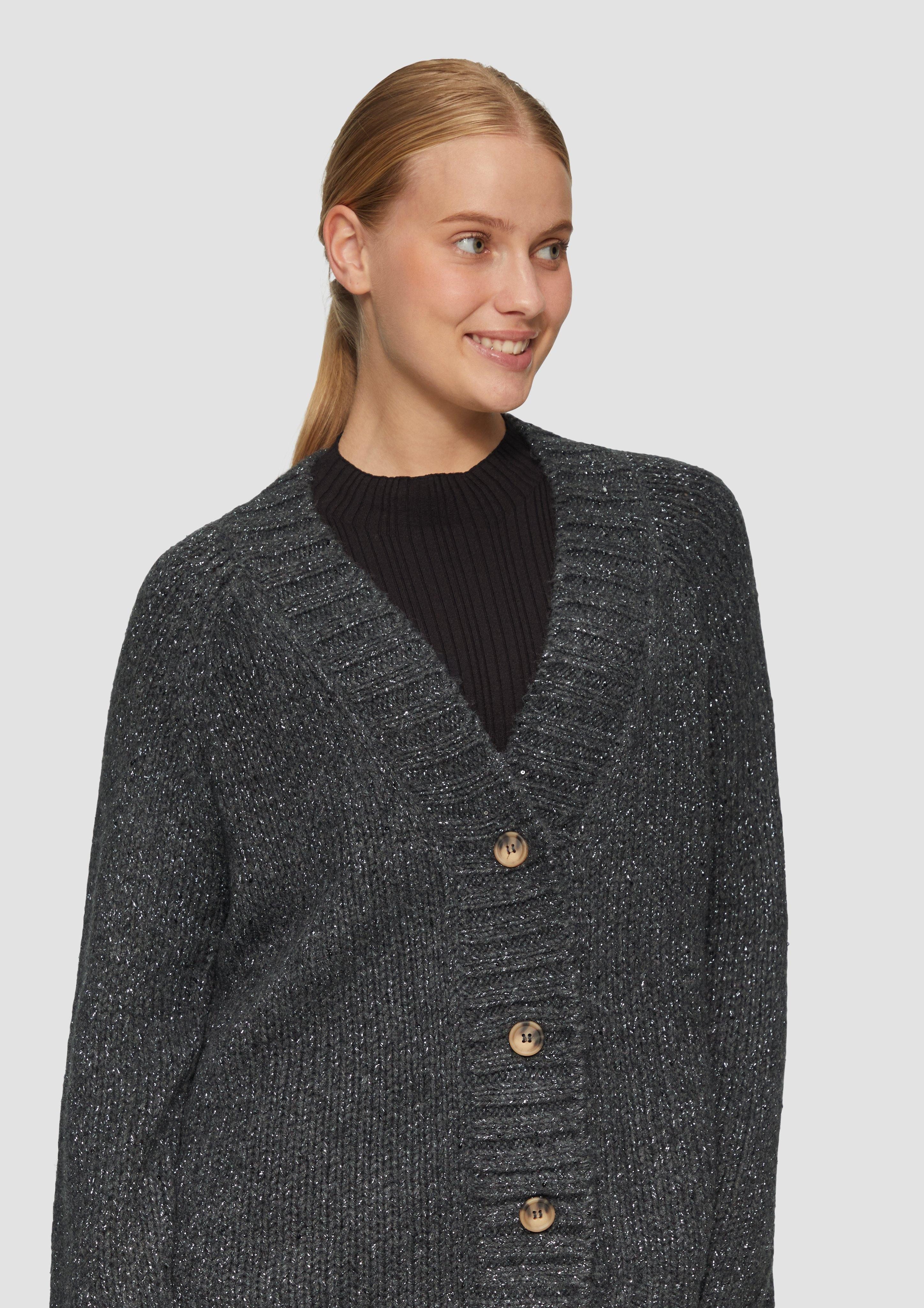 s.Oliver Strickjacke Oversized Cardigan mit Glitzergarn günstig online kaufen
